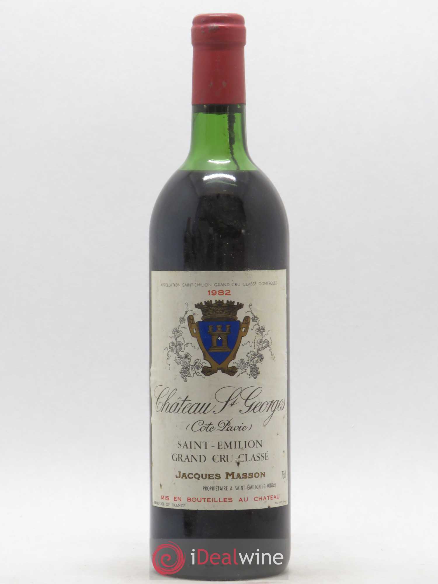 Château Saint-Georges Côte Pavie Grand Cru Classé 1982 - Lot de 1 bouteille - 0