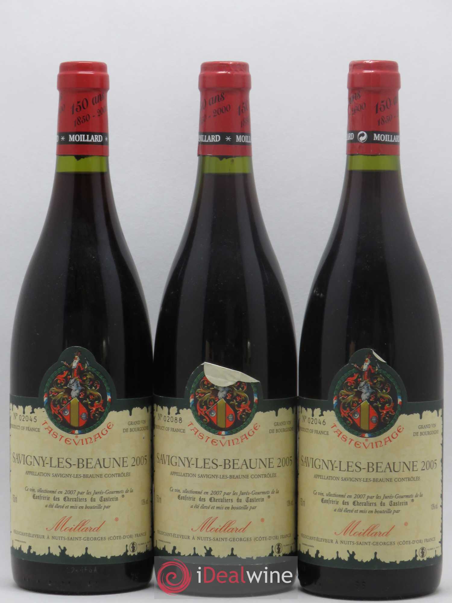 Savigny-lès-Beaune Moillard Tastevinage 2005 - Lot de 3 bouteilles - 0