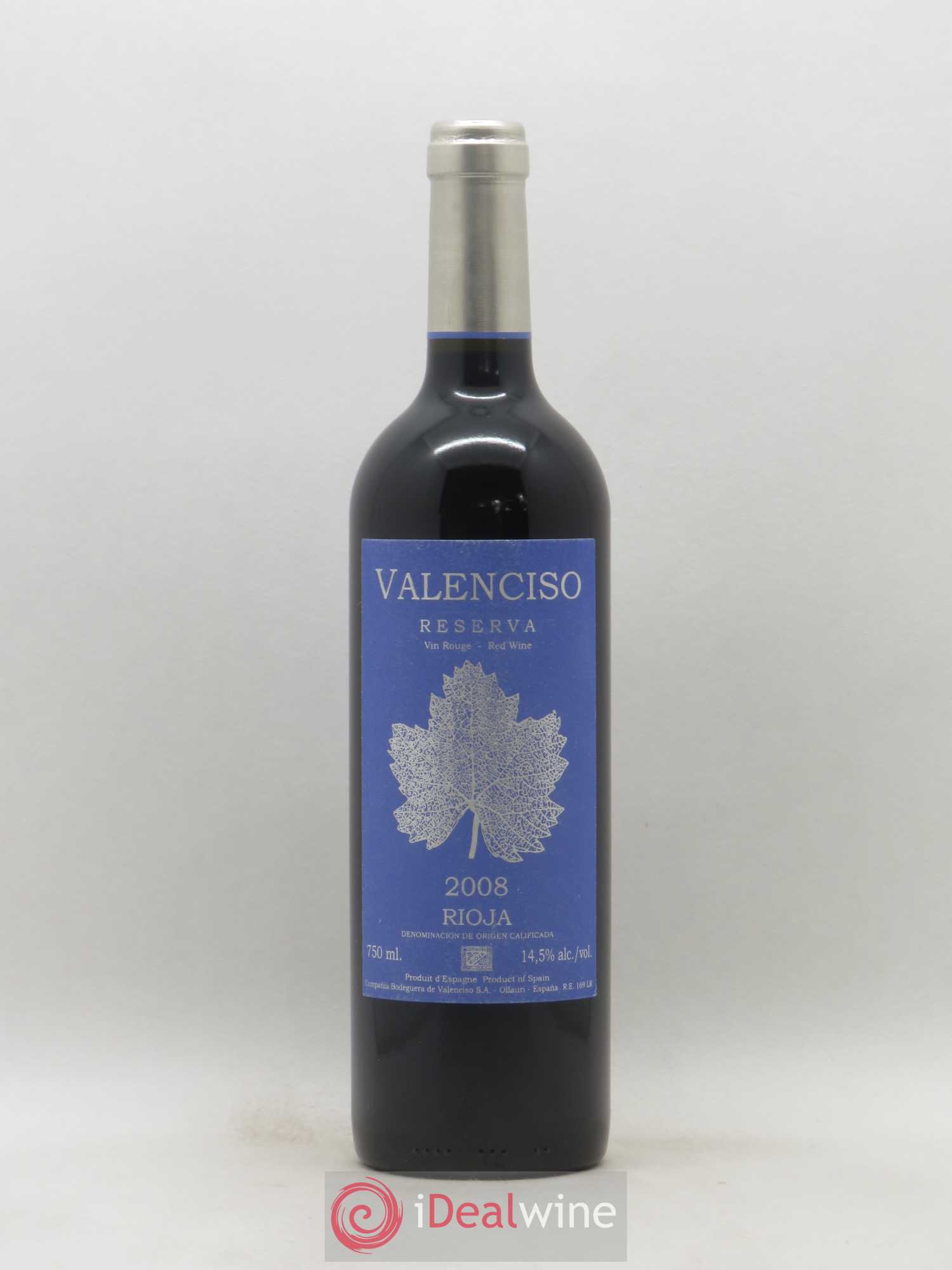 Rioja DOCA Reserva Valenciso 2008 - Lot de 1 bouteille - 0