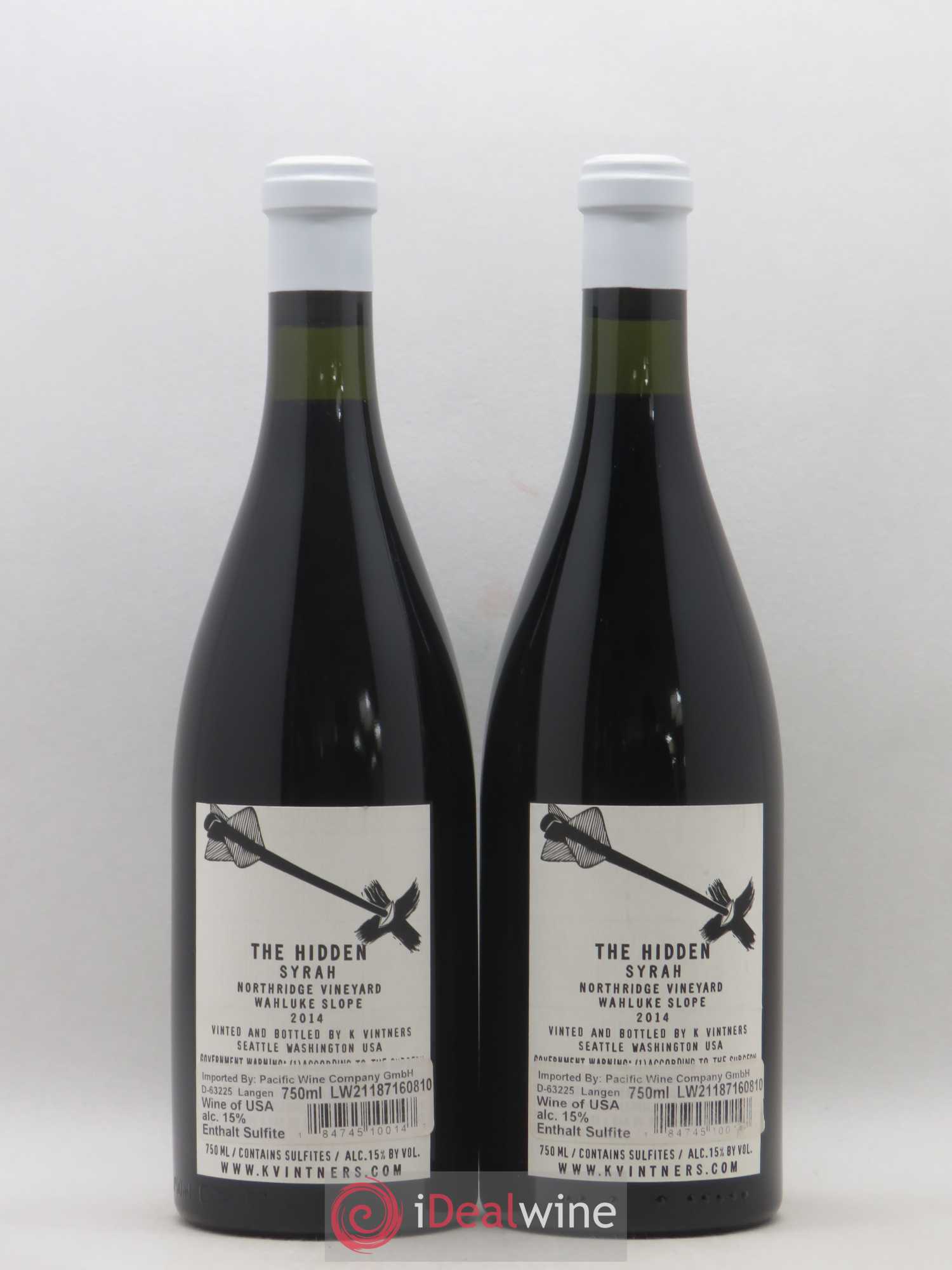 USA Syrah The Hidden K Vintners 2014 - Posten von 2 Flaschen - 1