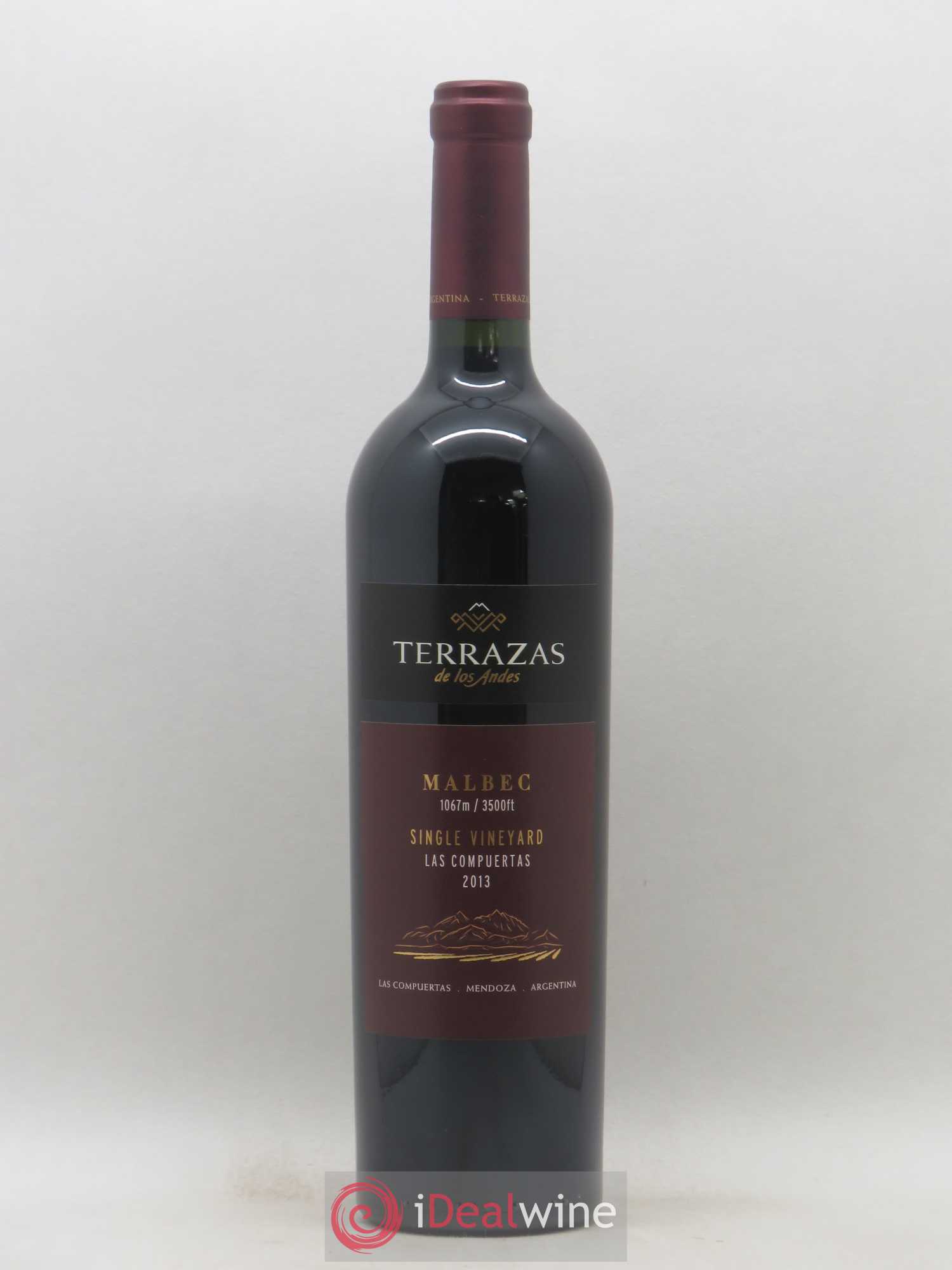 Mendoza Single Vineyard Las Compuertas Malbec Terrazas de los Andes 2013 - Lot de 1 bouteille - 0