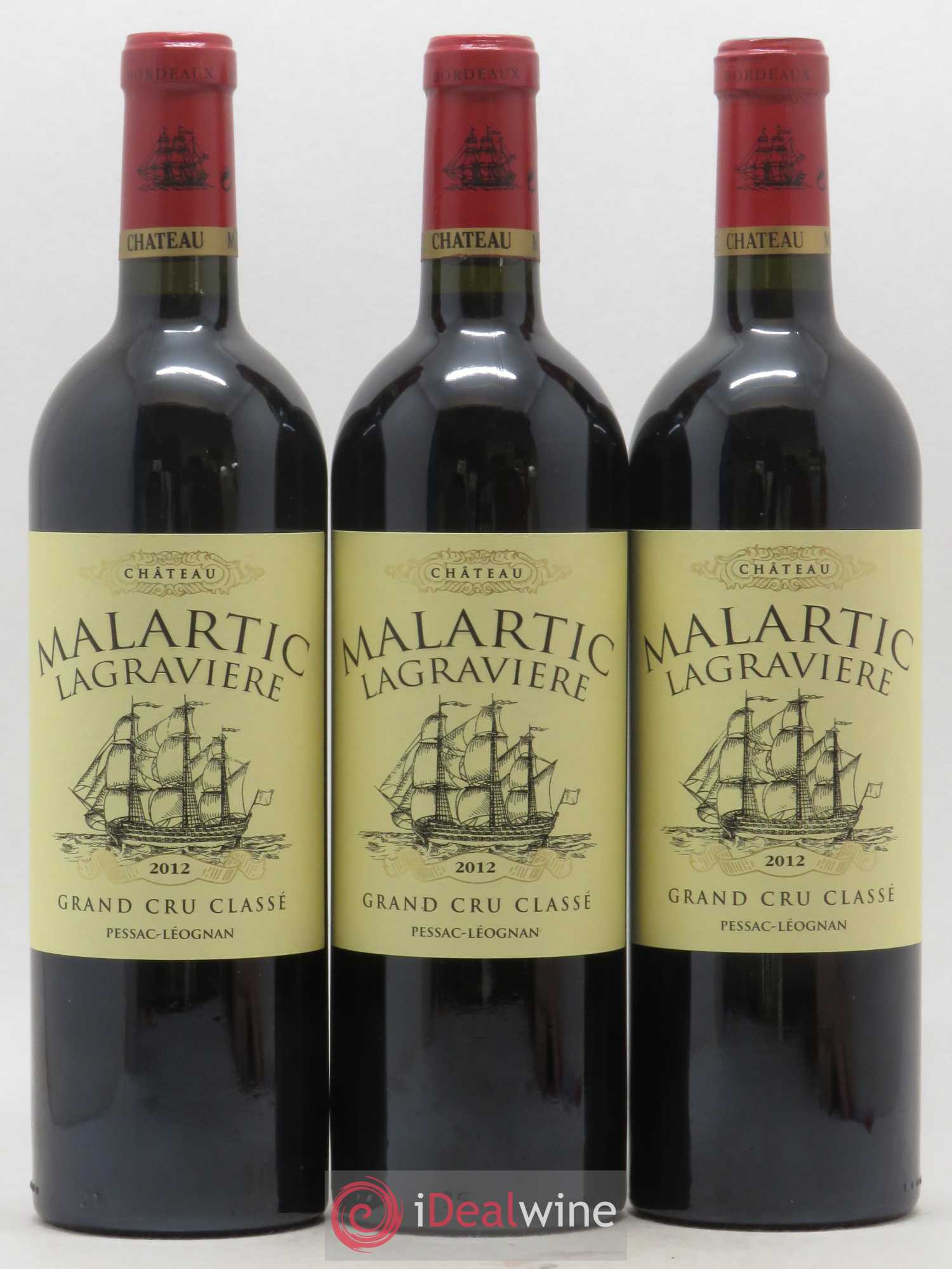 Château Malartic-Lagravière Cru Classé de Graves 2012 - Lot de 3 bouteilles - 0