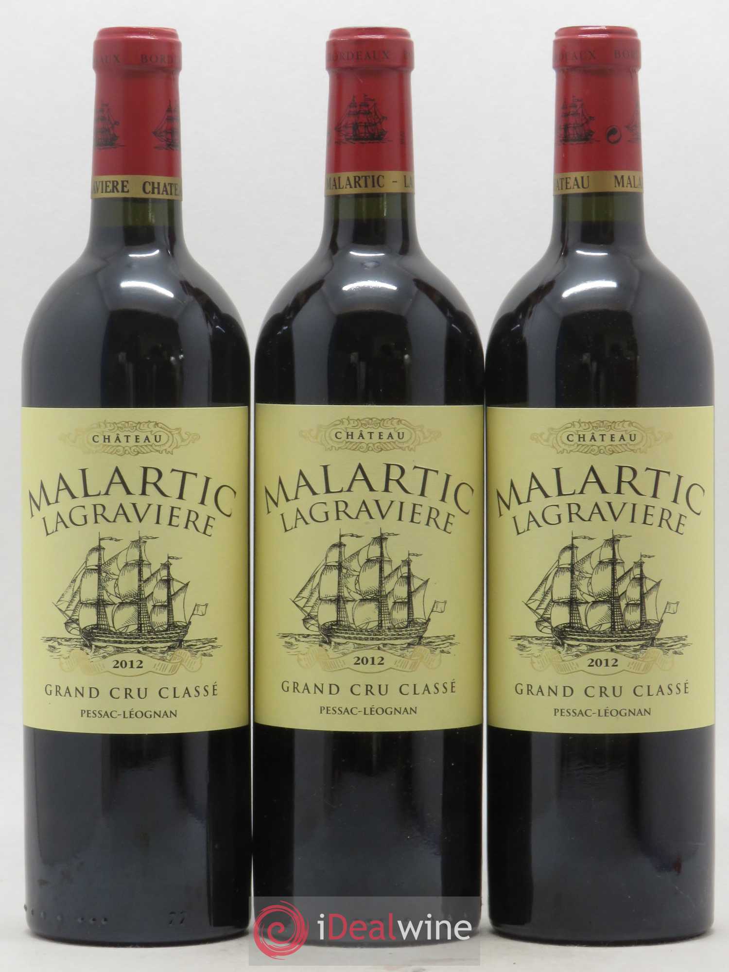Château Malartic-Lagravière Cru Classé de Graves 2012 - Lot de 3 bouteilles - 0