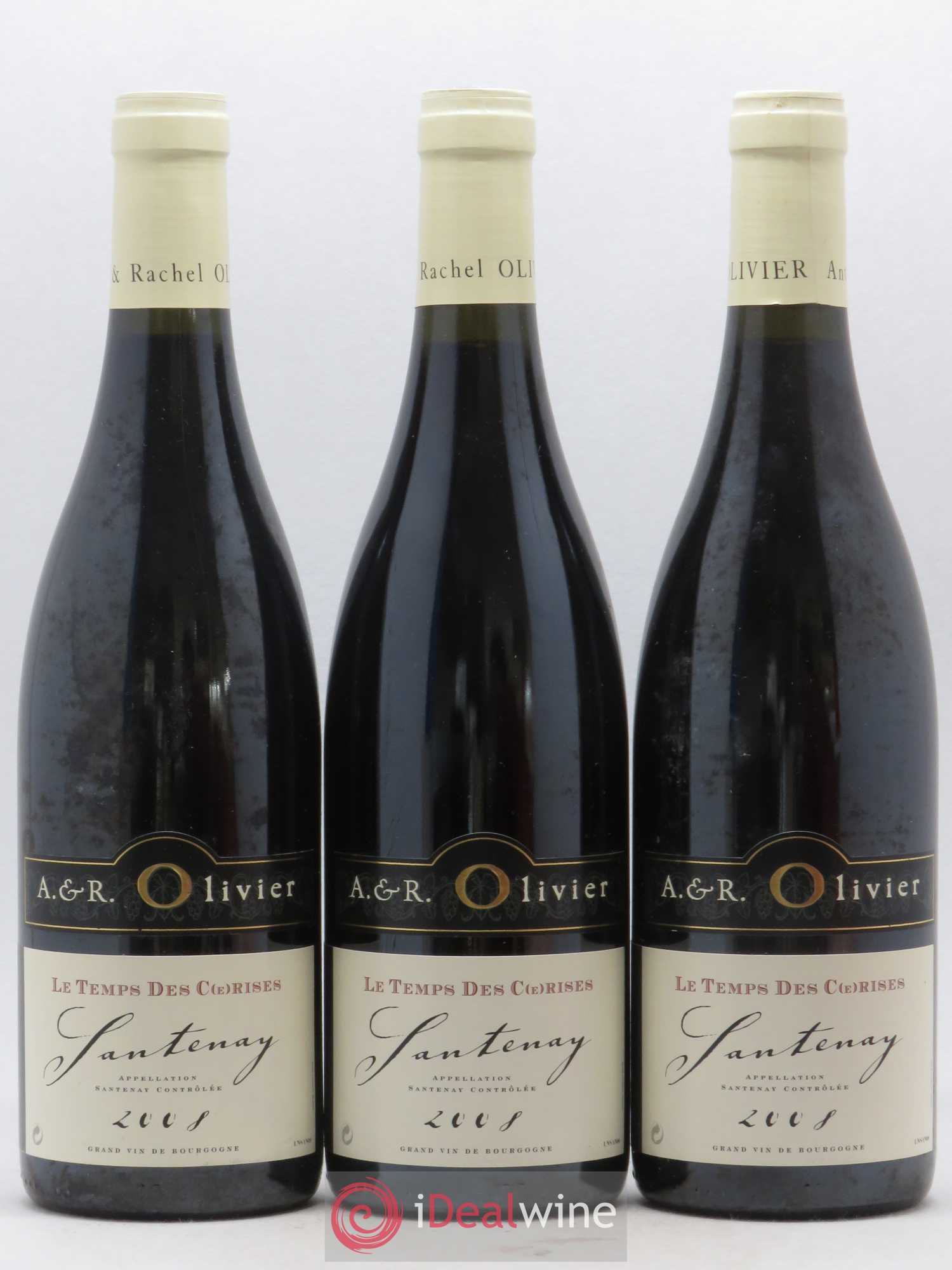 Santenay Le Temps des Cerises A. et R. Olivier 2008 - Posten von 3 Flaschen - 0