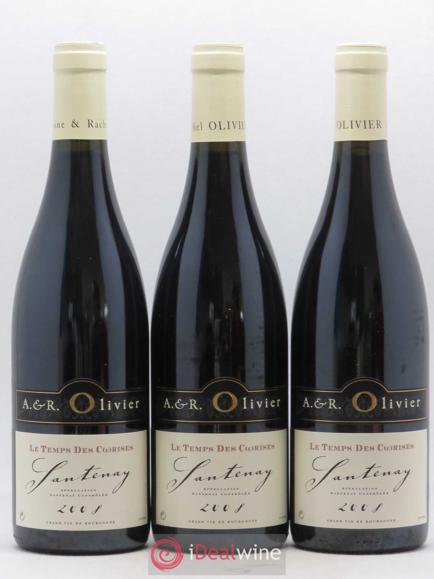 Santenay Le Temps des Cerises A. et R. Olivier 2008 - Posten von 3 Flaschen - 0