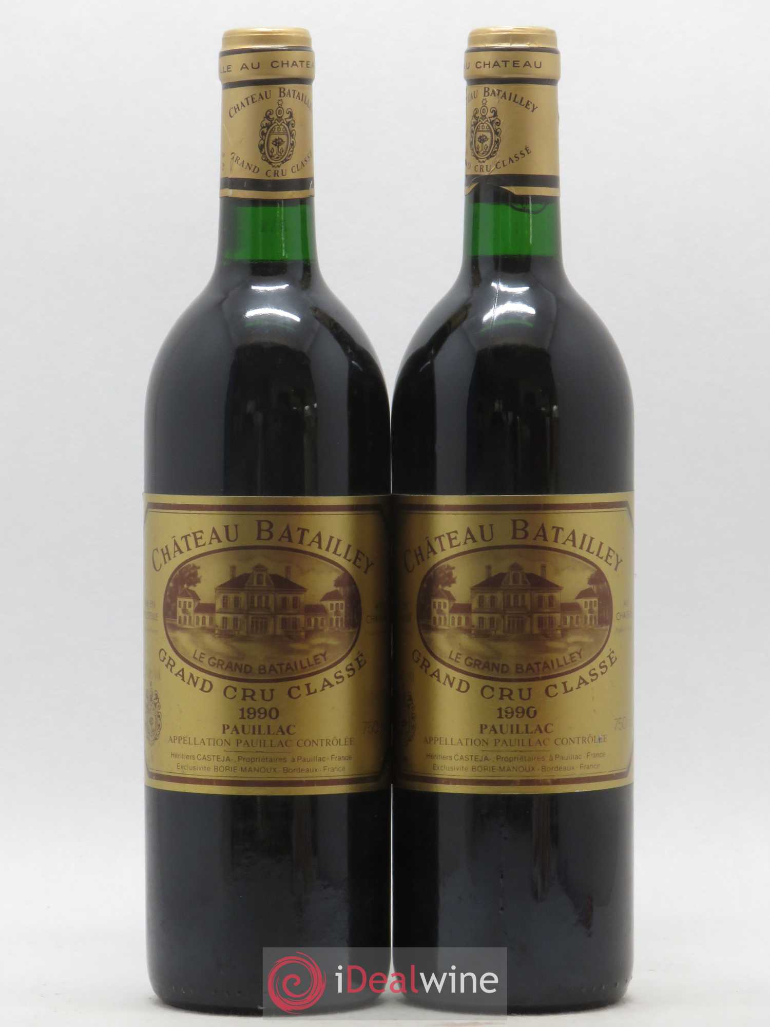 Château Batailley 5ème Grand Cru Classé 1990 - Lot de 2 bouteilles - 0