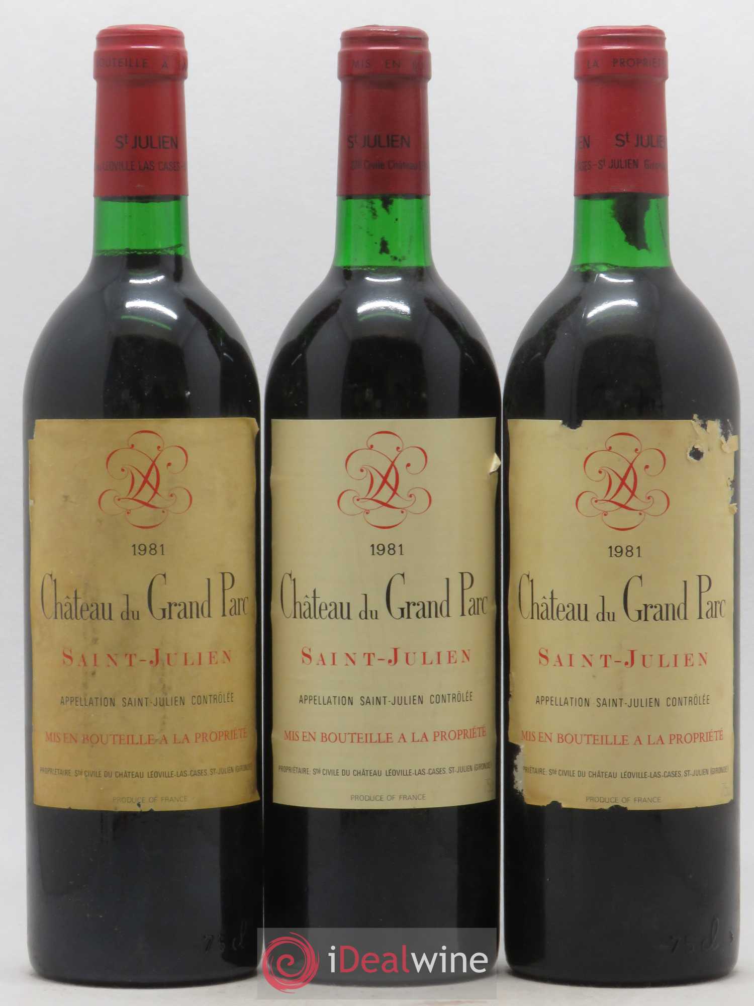 Saint-Julien Château du Grand Parc 1981 - Lot de 6 bouteilles - 2