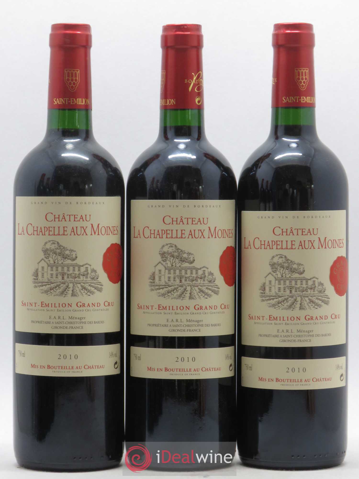 Saint-Émilion Grand Cru Château La Chapelle aux Moines 2010 - Posten von 6 Flaschen - 1