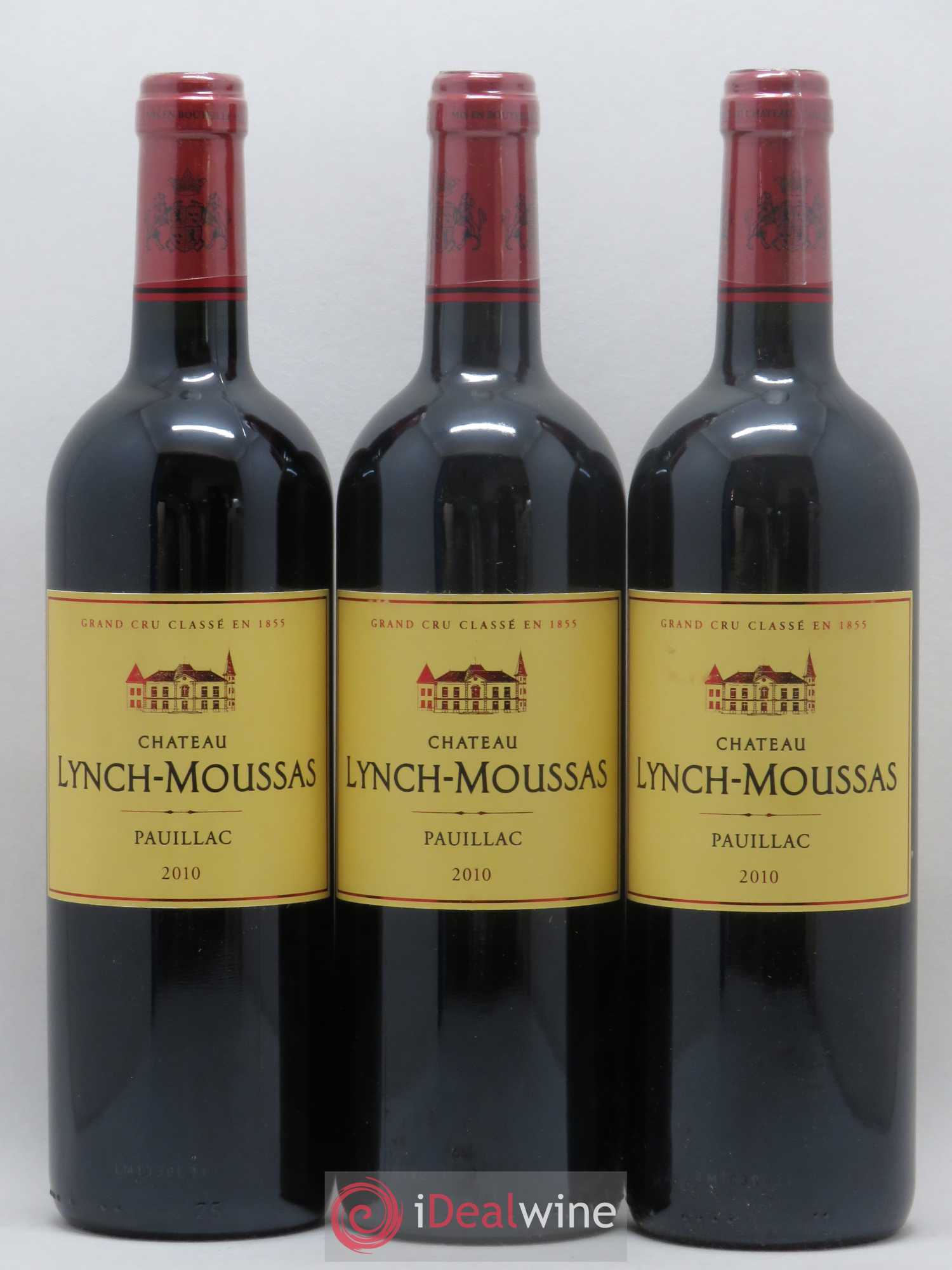 Château Lynch Moussas 5ème Grand Cru Classé 2010 - Lot de 3 bouteilles - 0