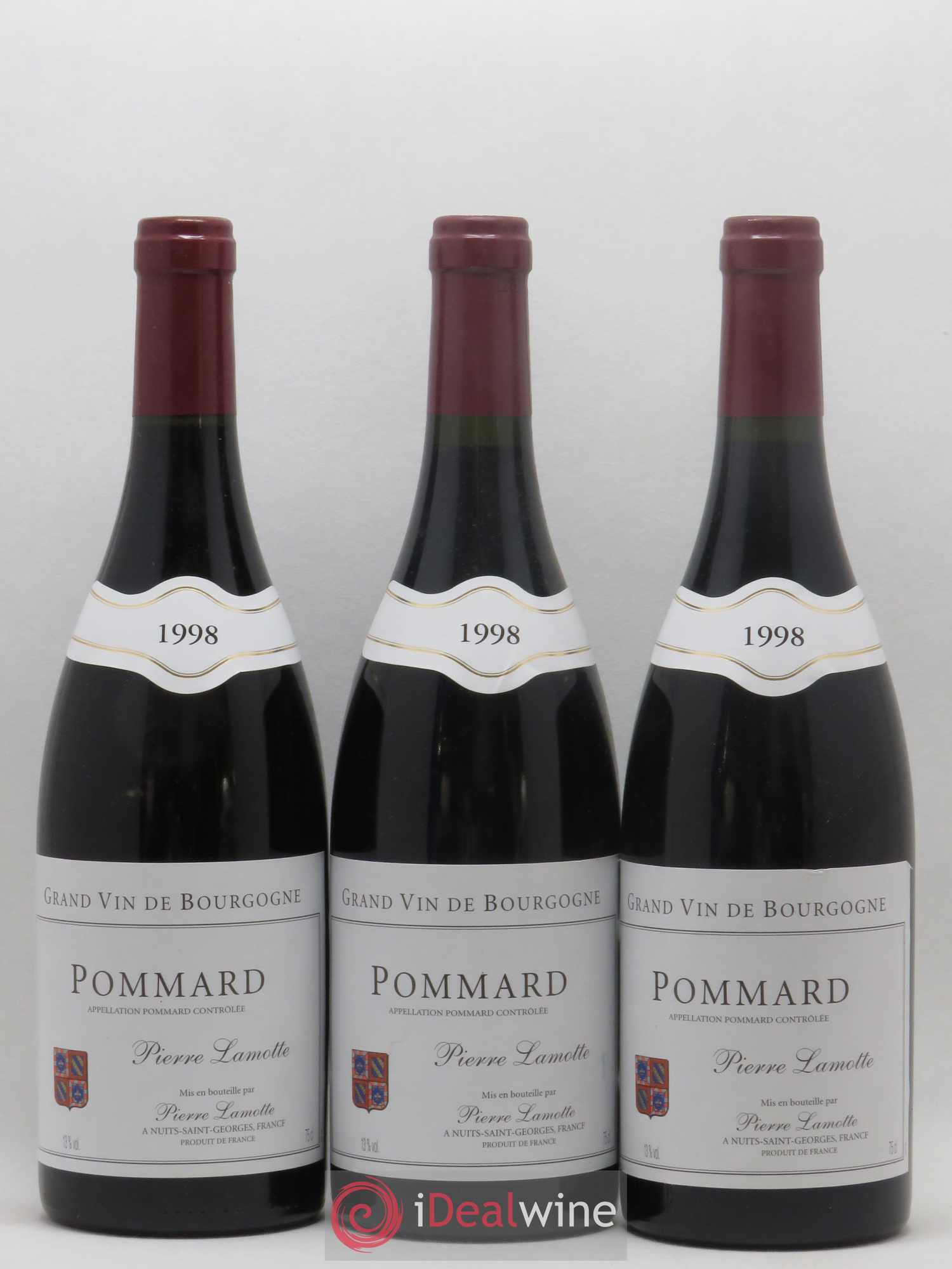 Pommard Pierre Lamotte 1998 - Lot de 3 bouteilles - 0