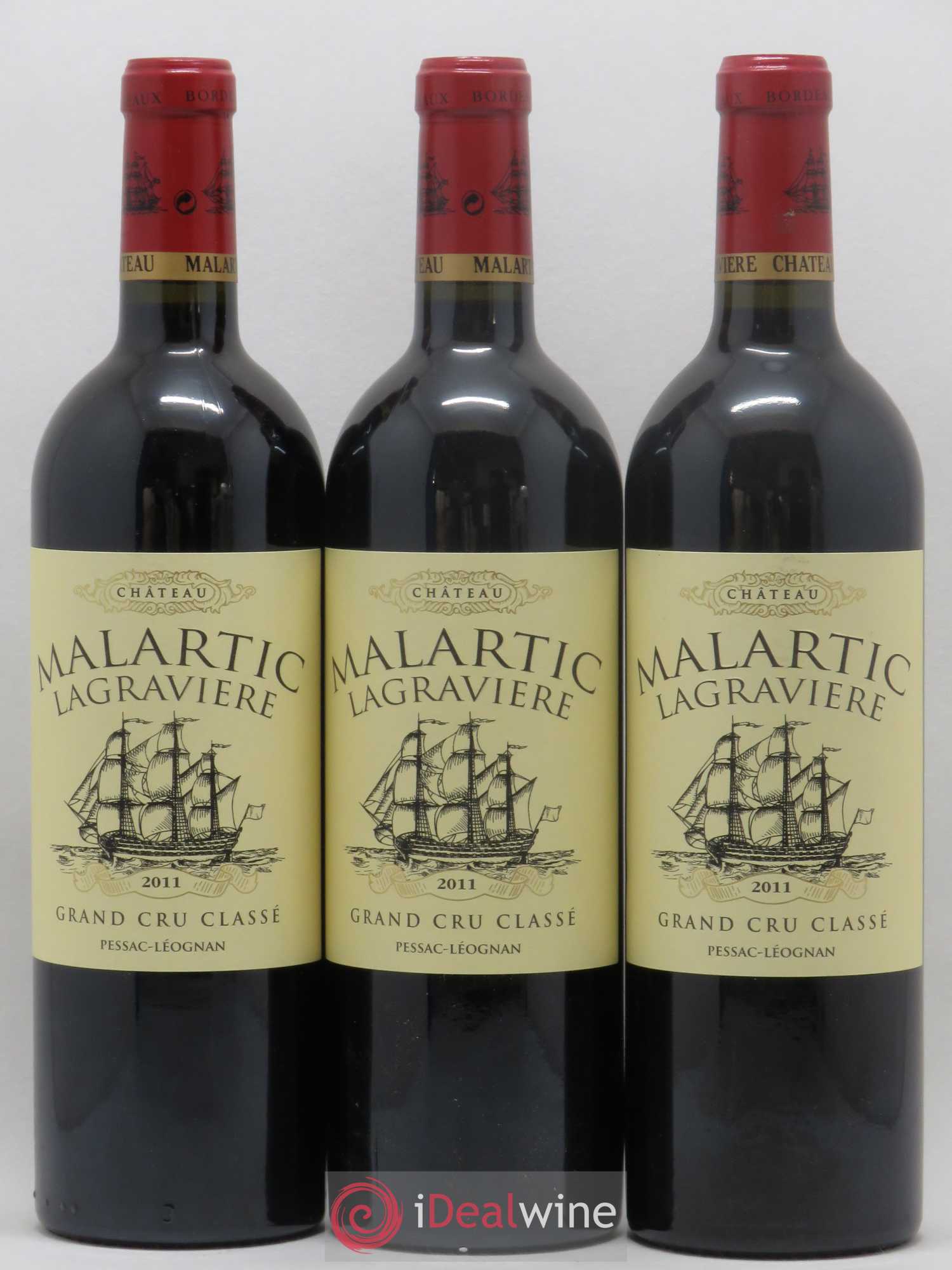 Château Malartic-Lagravière Cru Classé de Graves 2011 - Lot de 3 bouteilles - 0