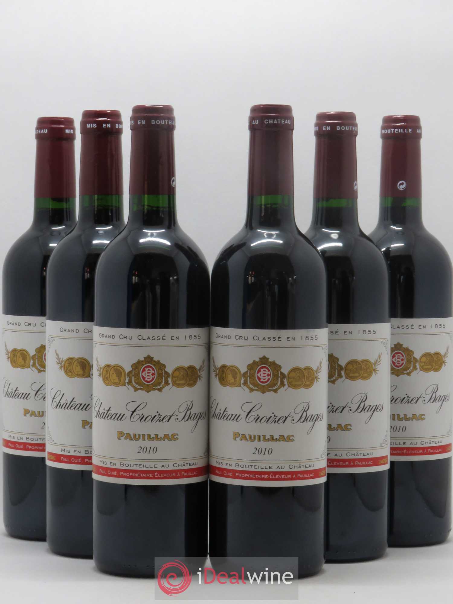 Château Croizet Bages 5ème Grand Cru Classé 2010 - Lot de 6 bouteilles - 0
