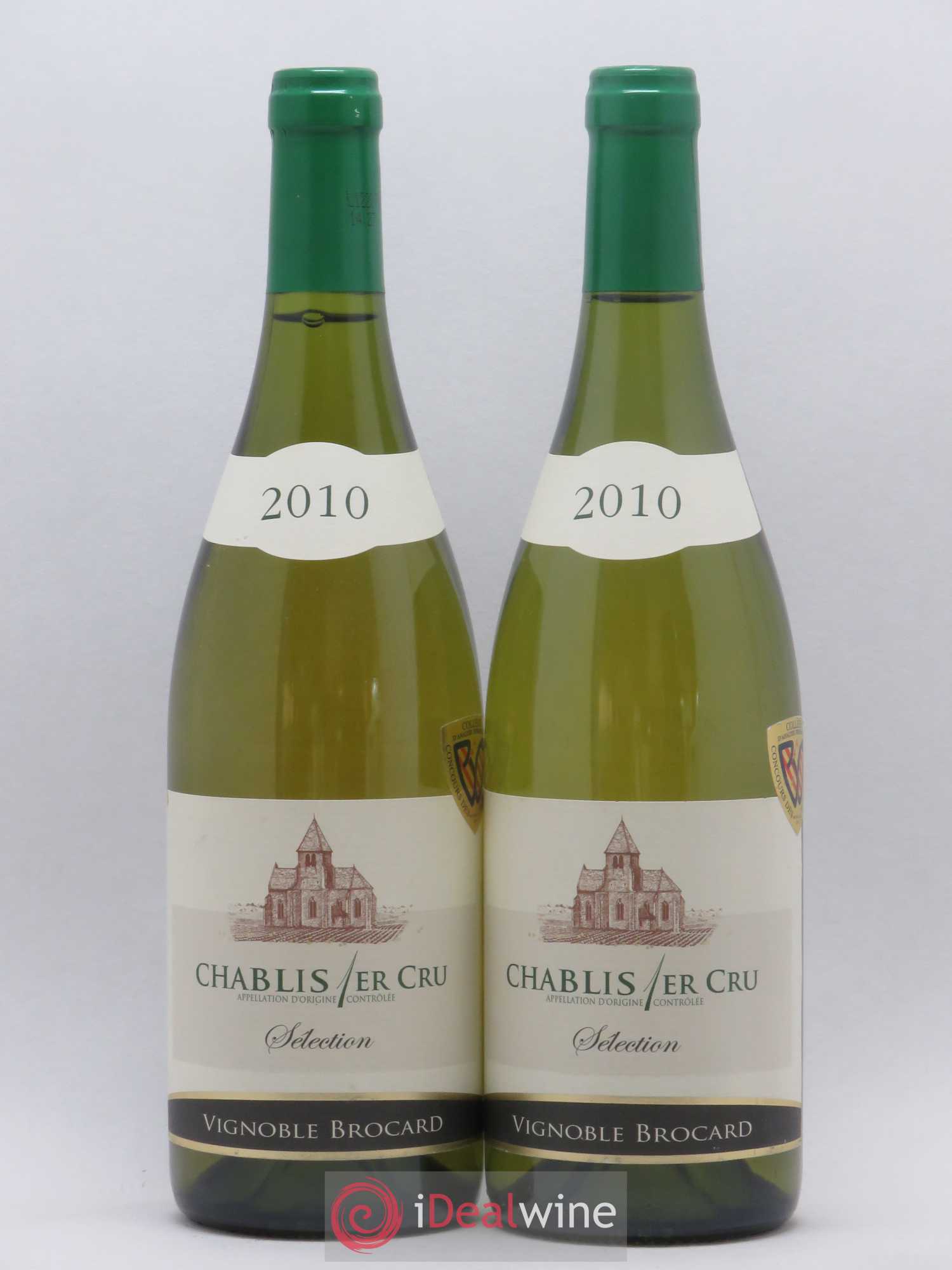 Chablis 1er Cru Selection Brocard 2010 - Posten von 2 Flaschen - 0
