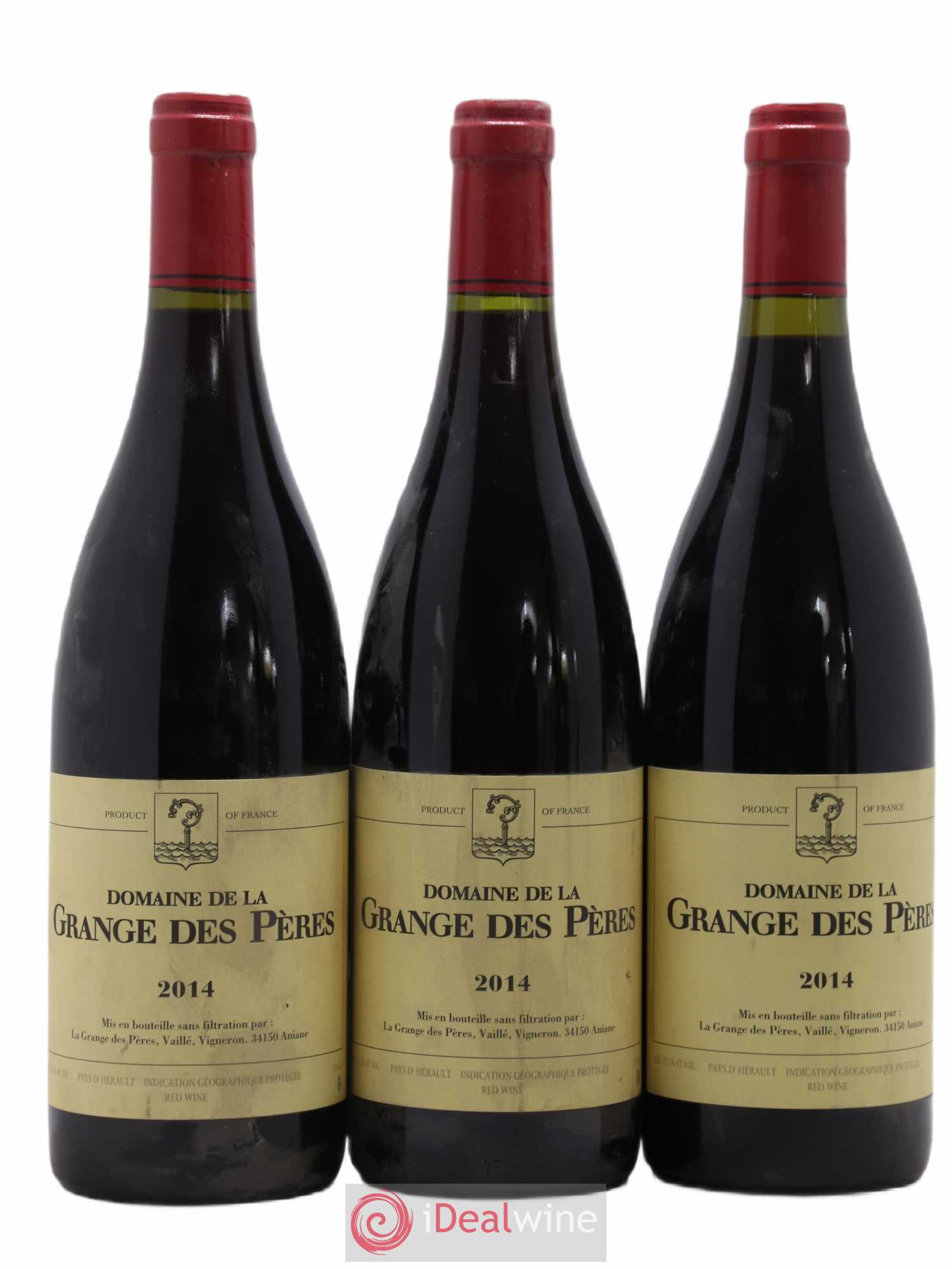 Pays d'Hérault Grange des Pères Laurent Vaillé 2014 - Lot de 3 bouteilles - 0