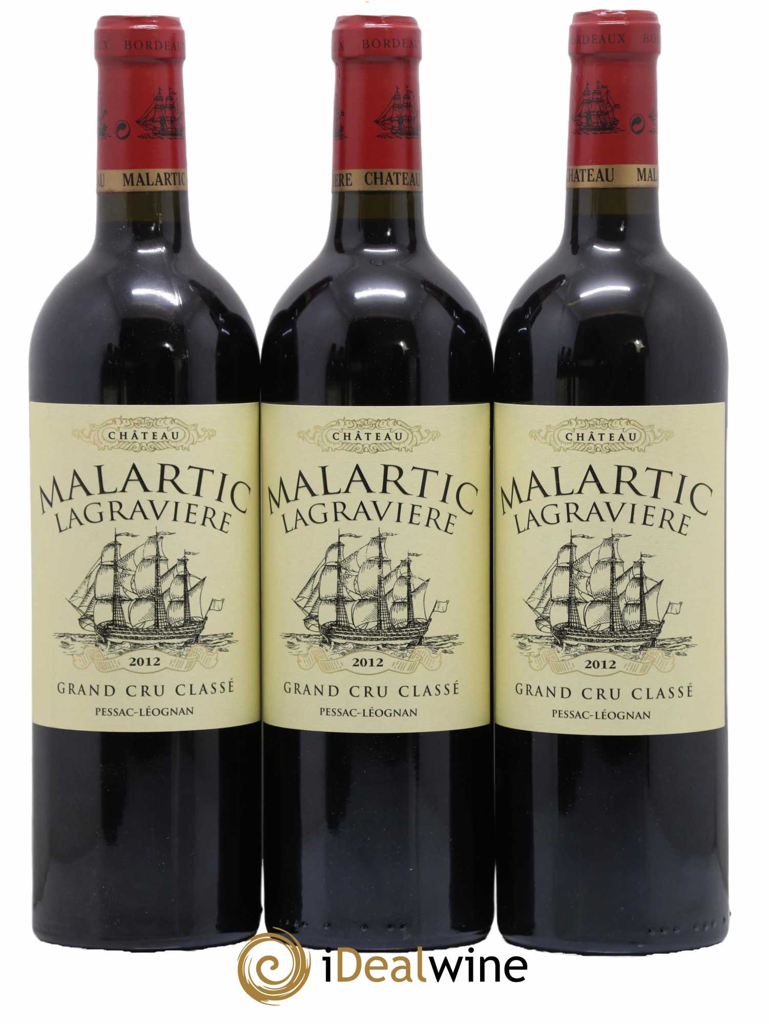 Château Malartic-Lagravière Cru Classé de Graves 2012 - Lot de 3 bouteilles - 0