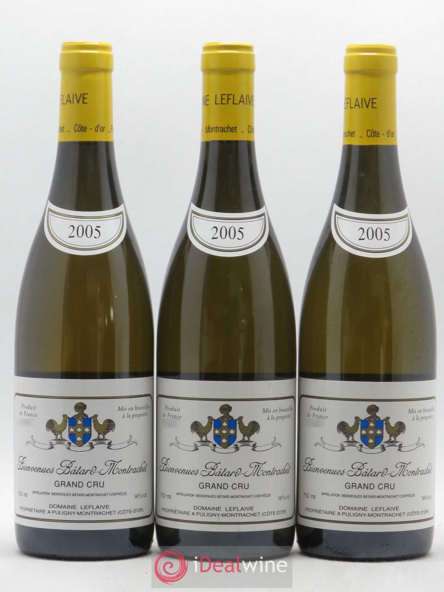 Bienvenues-Bâtard-Montrachet Grand Cru Leflaive (Domaine) 2005 - Posten von 3 Flaschen - 0