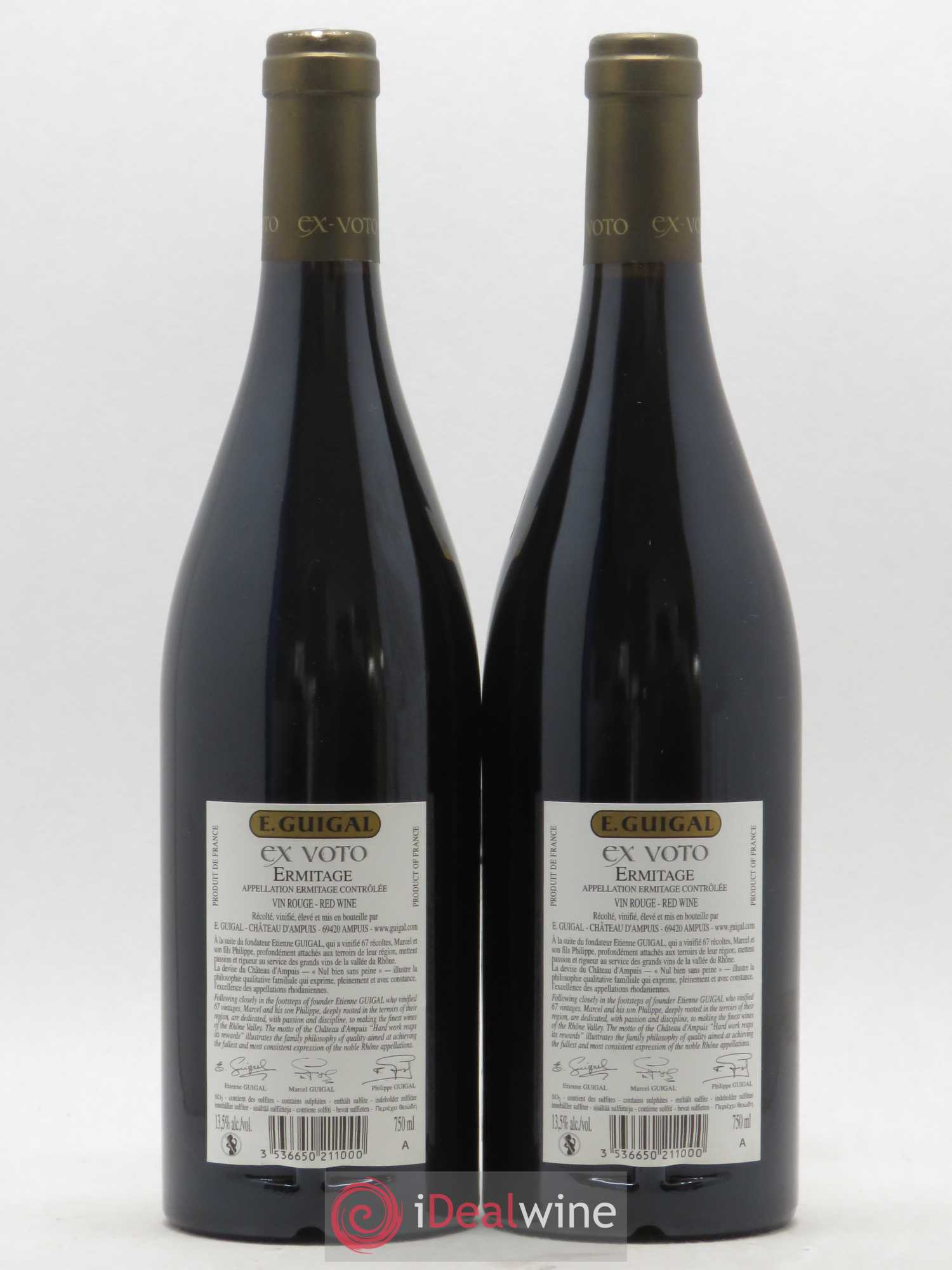 Ermitage Ex Voto Guigal 2010 - Lot de 2 bouteilles - 1