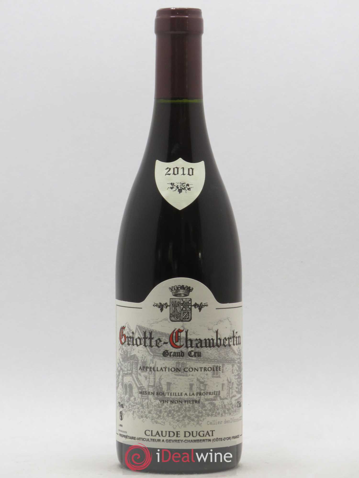 Griotte-Chambertin Grand Cru Claude Dugat 2010 - Lot de 1 bouteille - 0