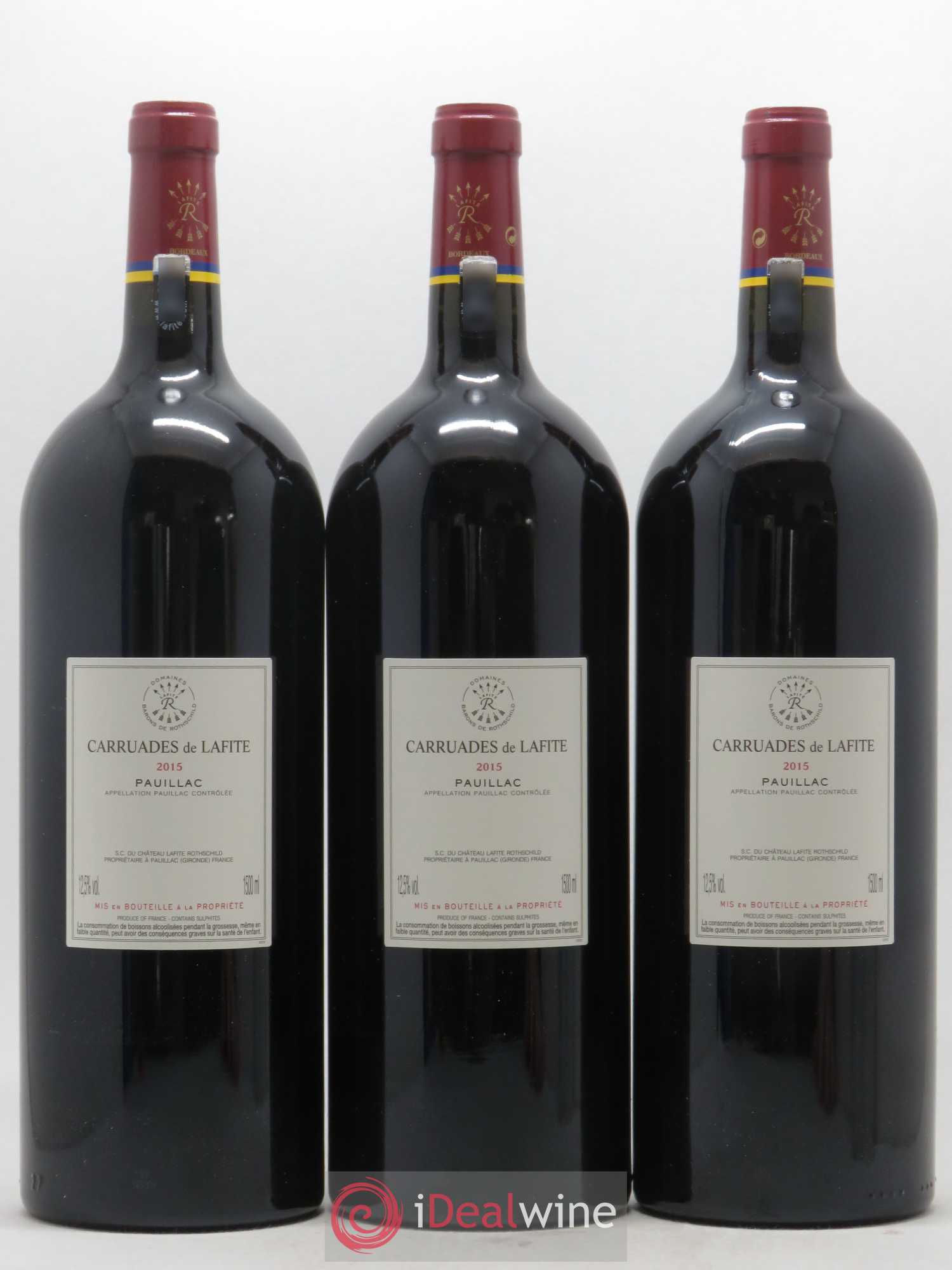 Carruades de Lafite Rothschild Second Vin 2015 - Lot de 3 magnums - 1