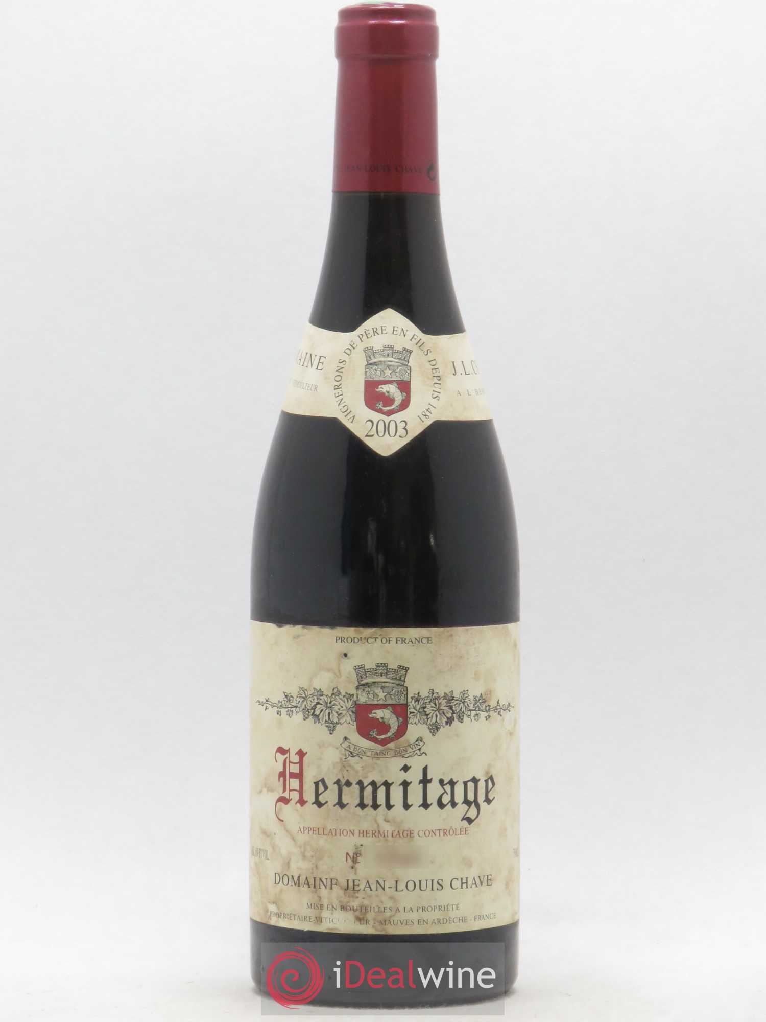 Hermitage Jean-Louis Chave 2003 - Lot de 1 bouteille - 0