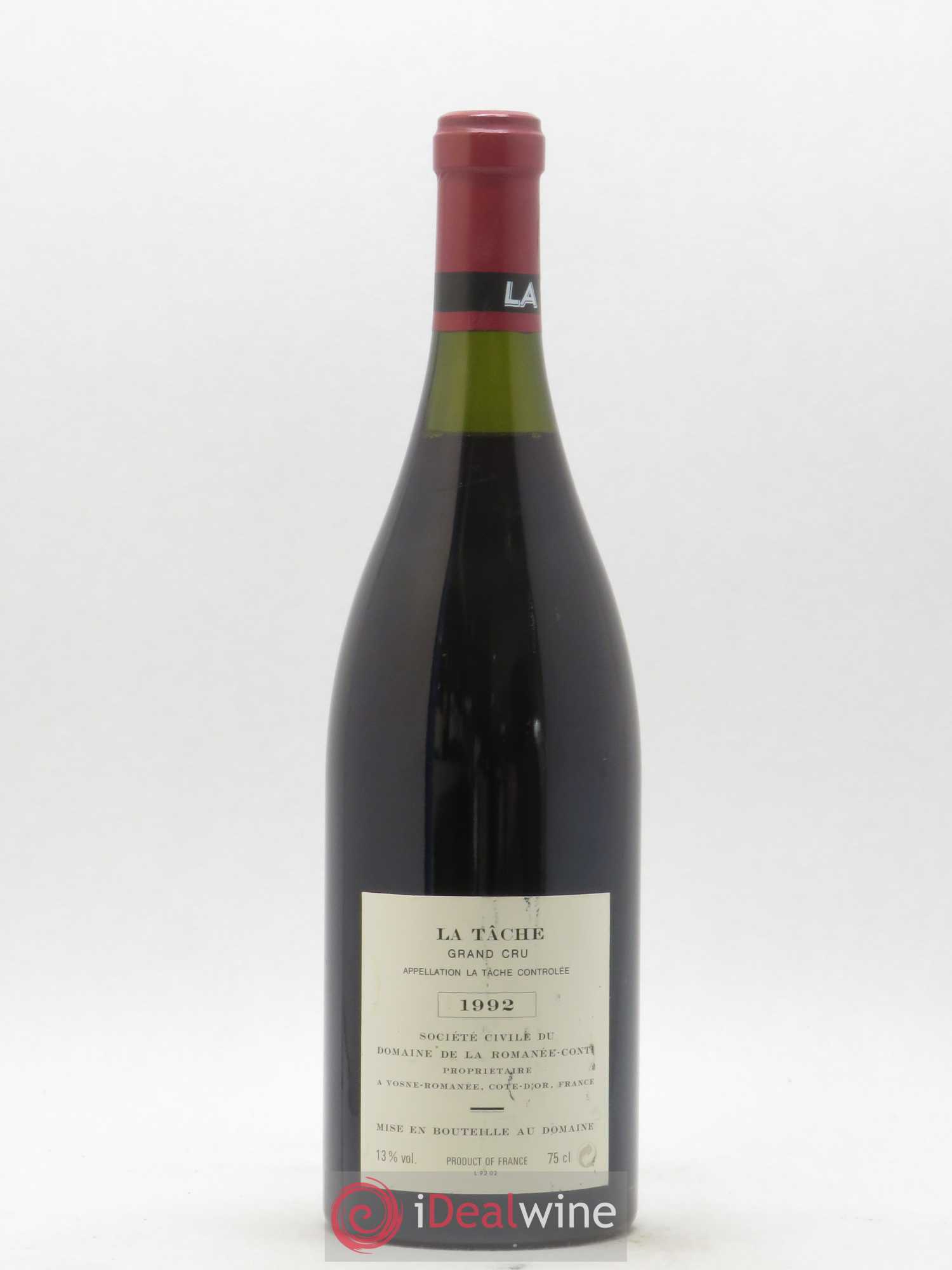 La Tâche Grand Cru Domaine de la Romanée-Conti 1992 - Lot de 1 bouteille - 1