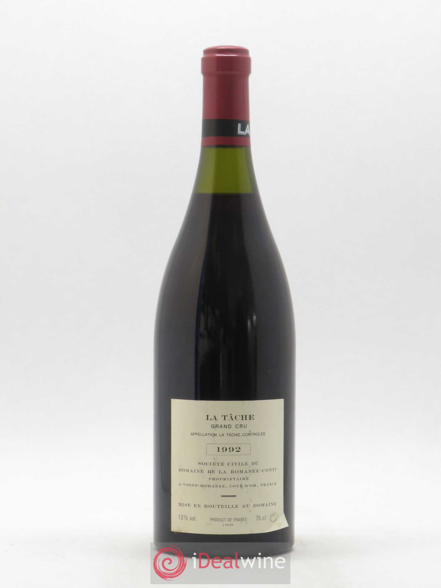La Tâche Grand Cru Domaine de la Romanée-Conti 1992 - Lot de 1 bouteille - 1