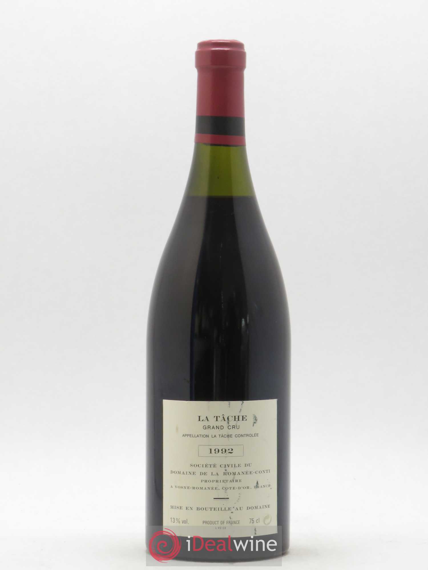 La Tâche Grand Cru Domaine de la Romanée-Conti 1992 - Lot de 1 bouteille - 1