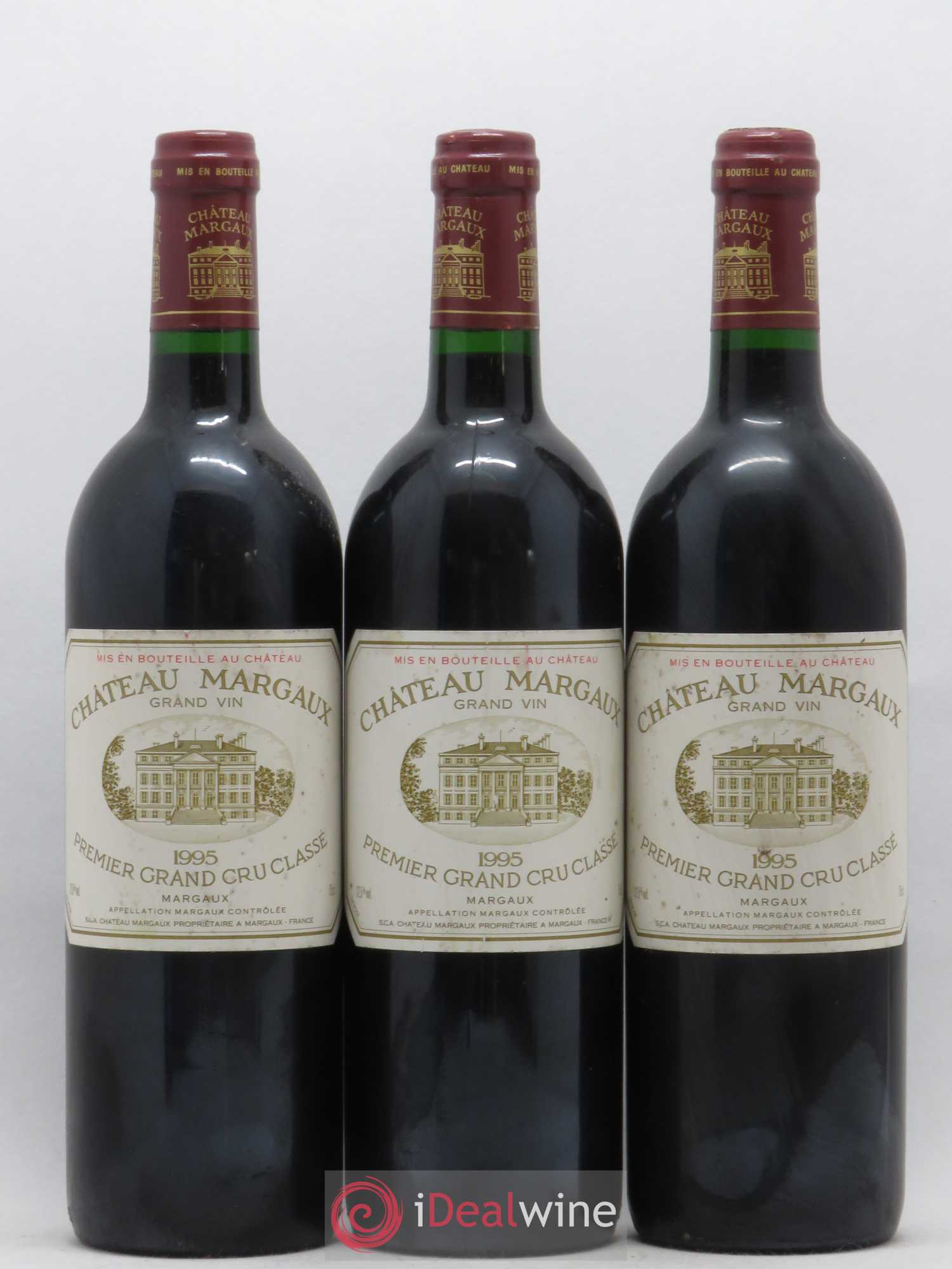 Château Margaux 1er Grand Cru Classé 1995 - Lot de 3 bouteilles - 0