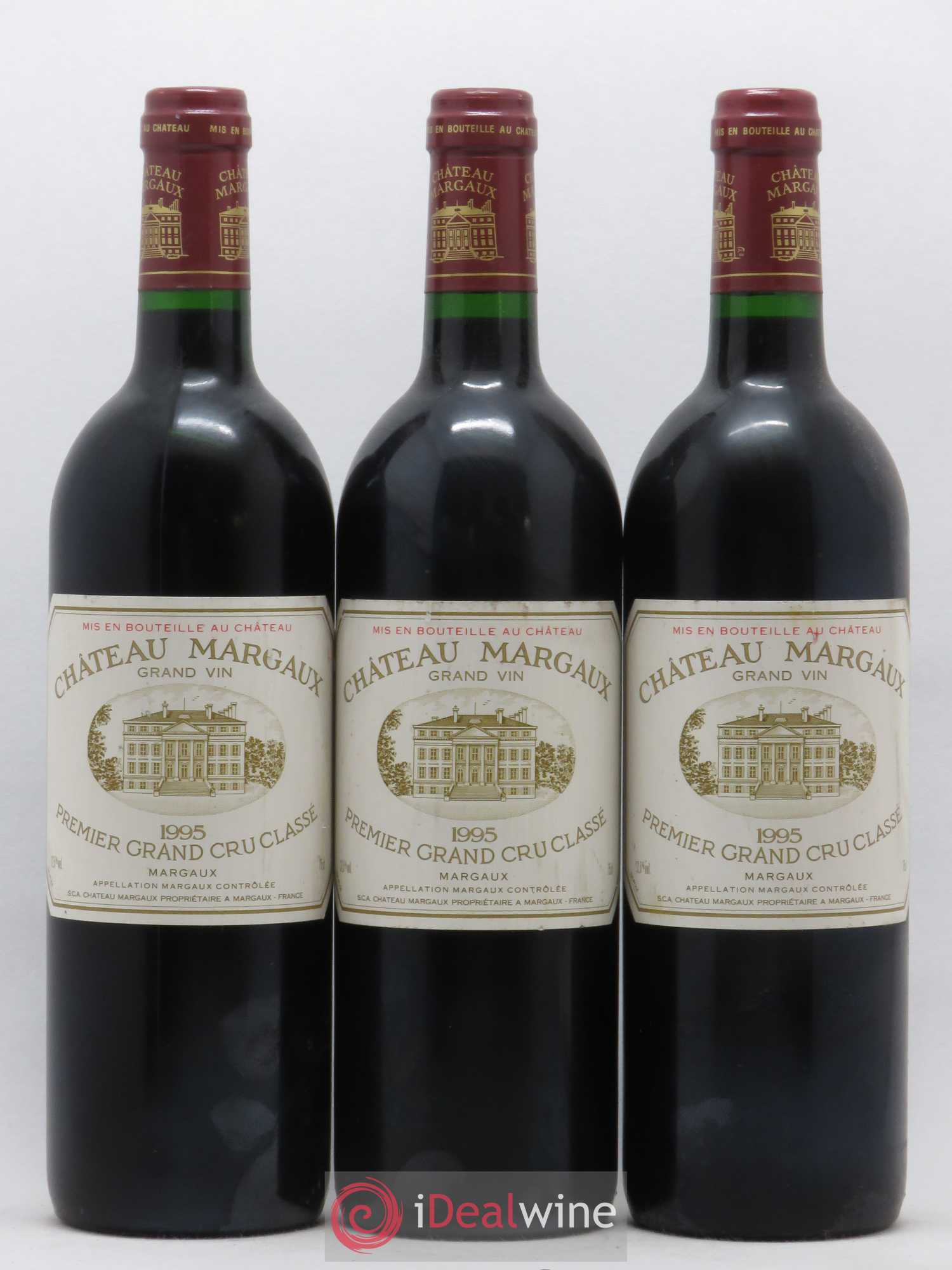 Château Margaux 1er Grand Cru Classé 1995 - Lot de 3 bouteilles - 0