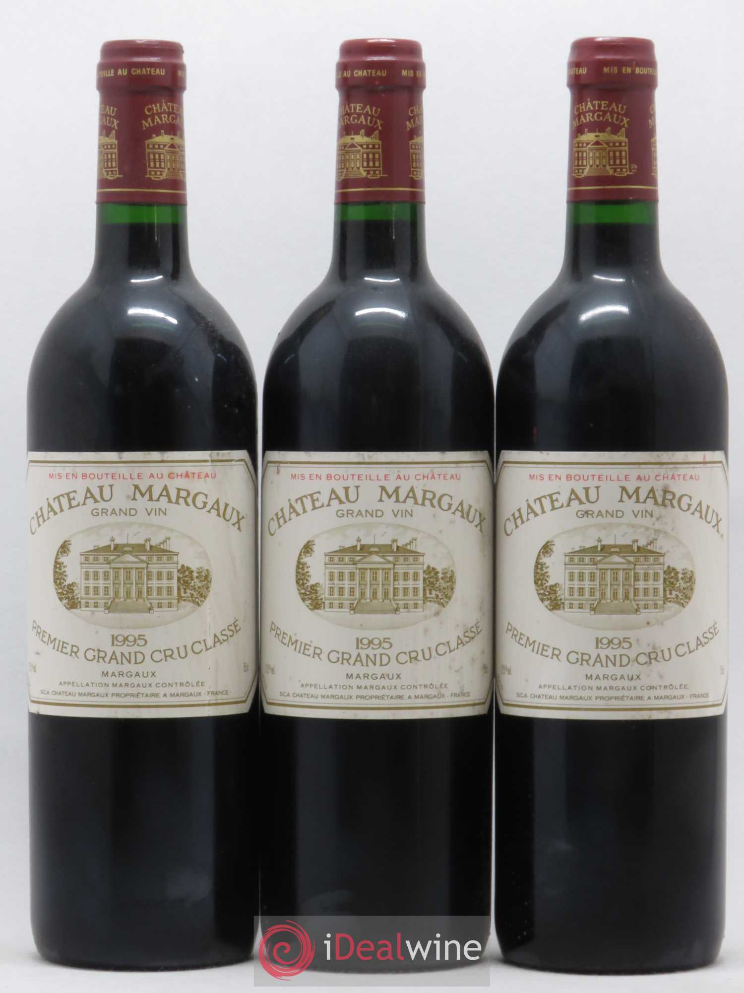 Château Margaux 1er Grand Cru Classé 1995 - Lot de 3 bouteilles - 0