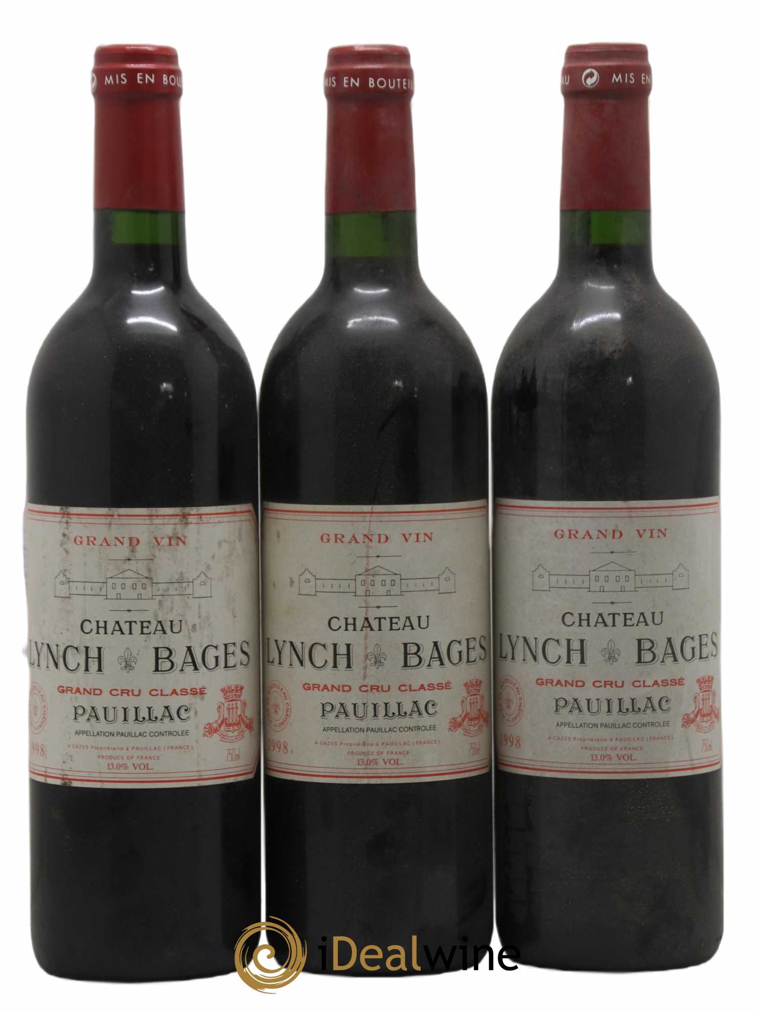 Château Lynch Bages 5ème Grand Cru Classé 1998 - Lot de 12 bouteilles - 4