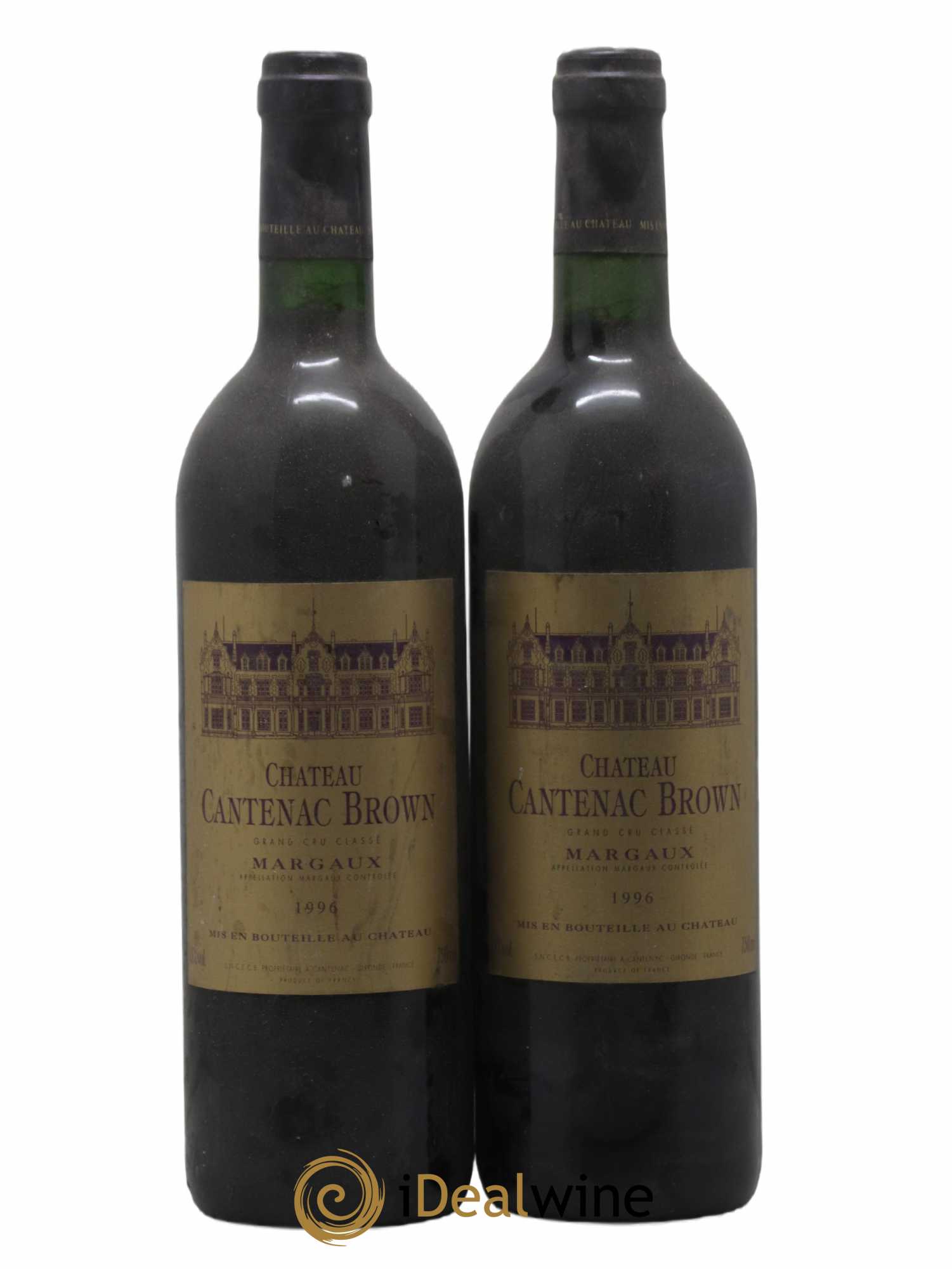 Château Cantenac Brown 3ème Grand Cru Classé 1996 - Lot de 2 bouteilles - 0