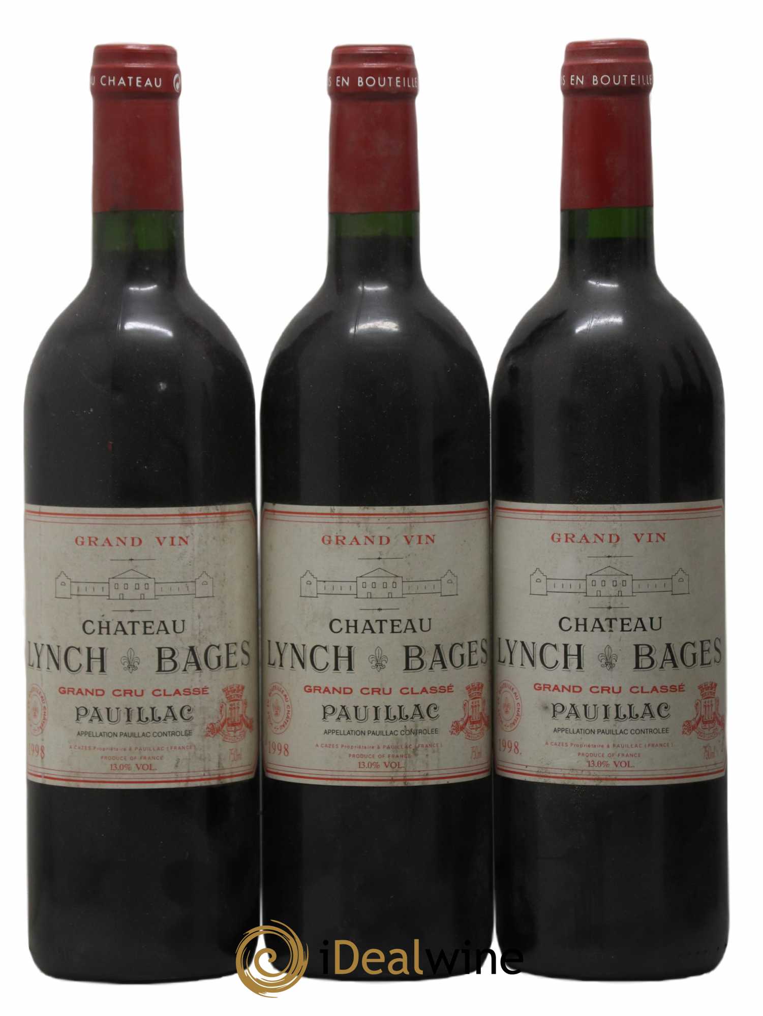 Château Lynch Bages 5ème Grand Cru Classé 1998 - Lot de 6 bouteilles - 1