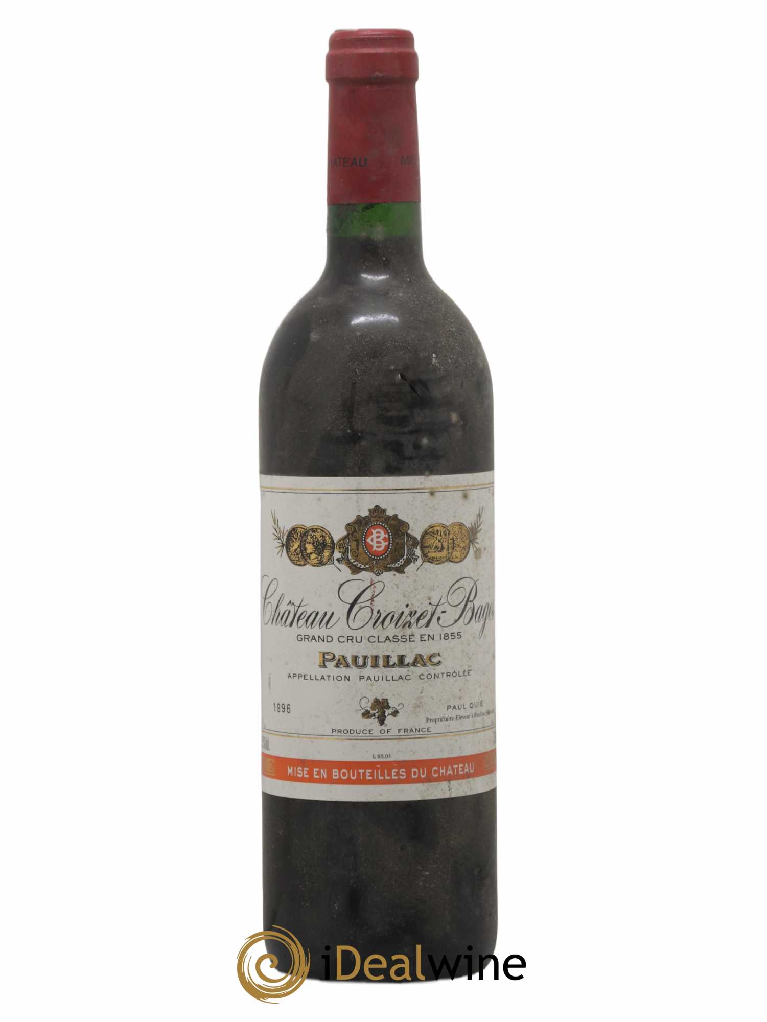 Château Croizet Bages 5ème Grand Cru Classé 1996 - Lot de 1 bouteille - 0
