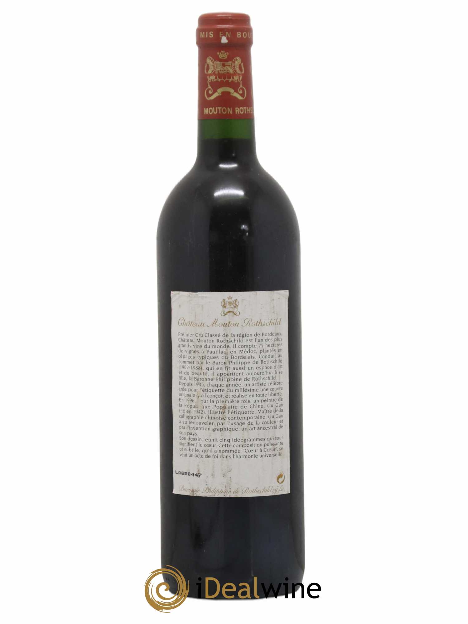 Château Mouton Rothschild 1er Grand Cru Classé 1996 - Lot de 1 bouteille - 1