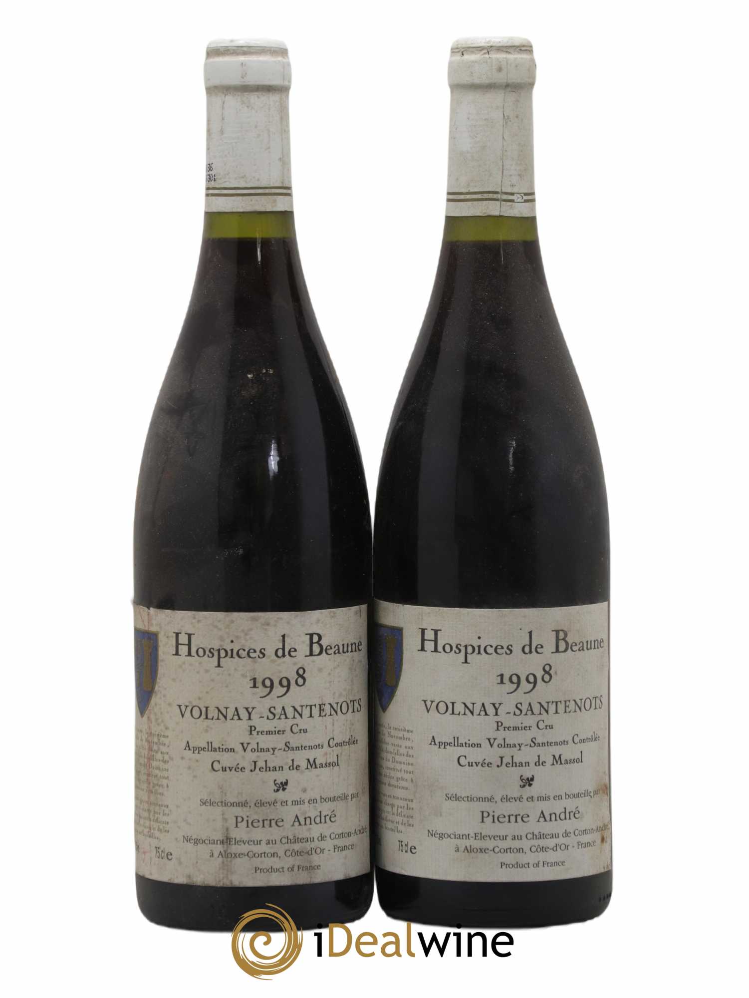 Volnay 1er Cru Santenots Cuvée Jehan De Massol Pierre André 1998 - Posten von 2 Flaschen - 0