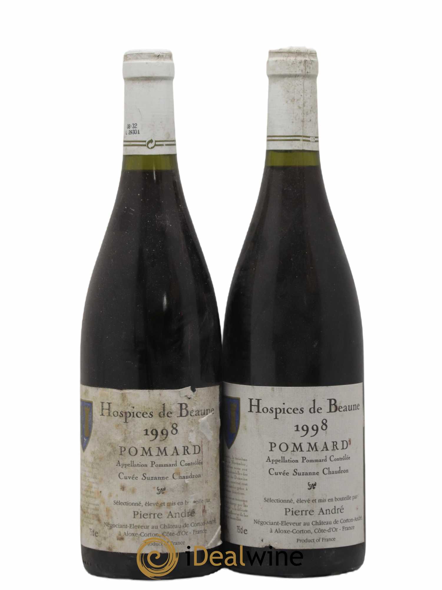 Pommard Hospices de Beaune Cuvée Suzanne Chaudron Pierre André 1998 - Posten von 2 Flaschen - 0