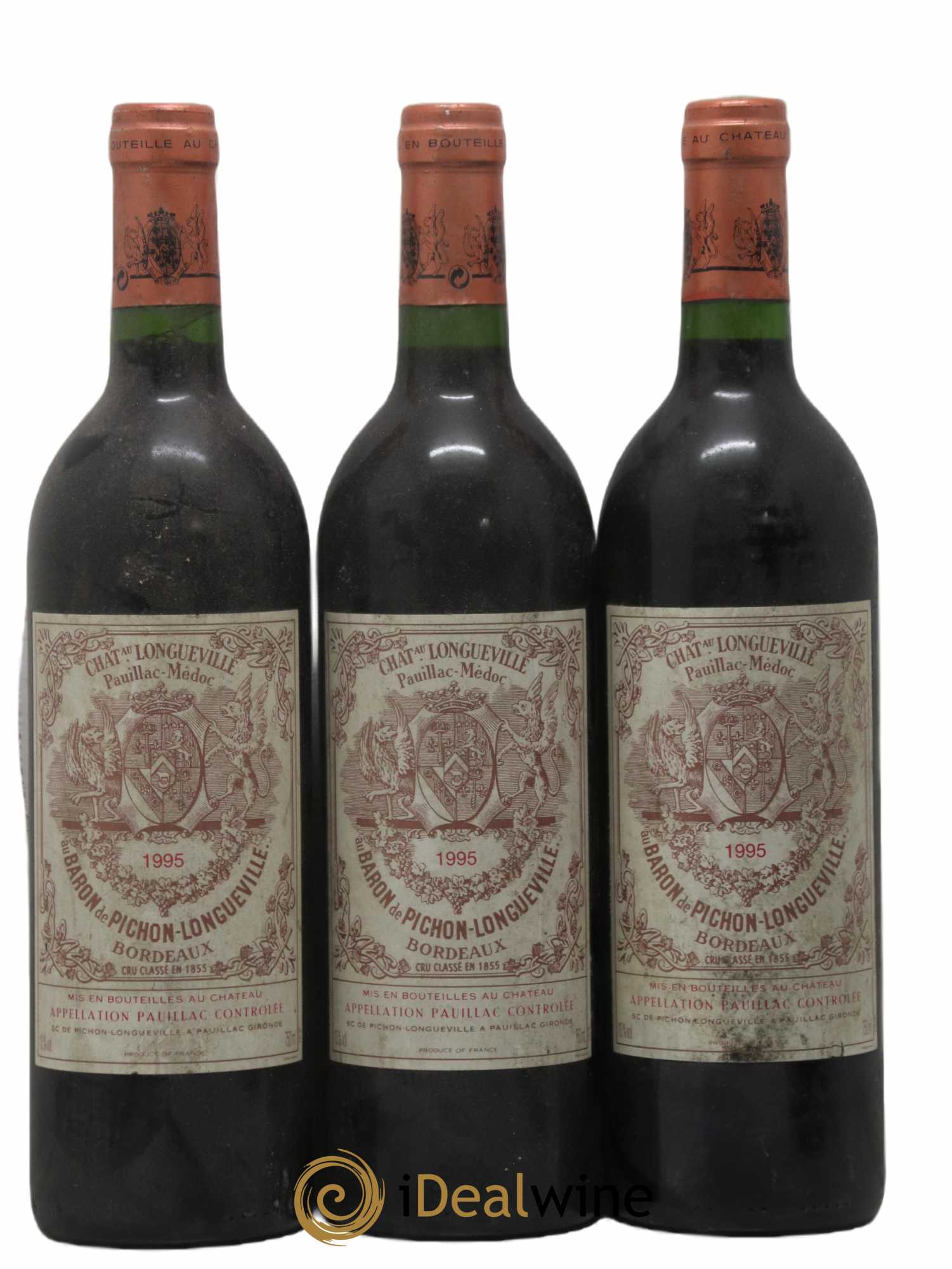 Pichon Longueville Baron 2ème Grand Cru Classé 1995 - Lot de 3 bouteilles - 0