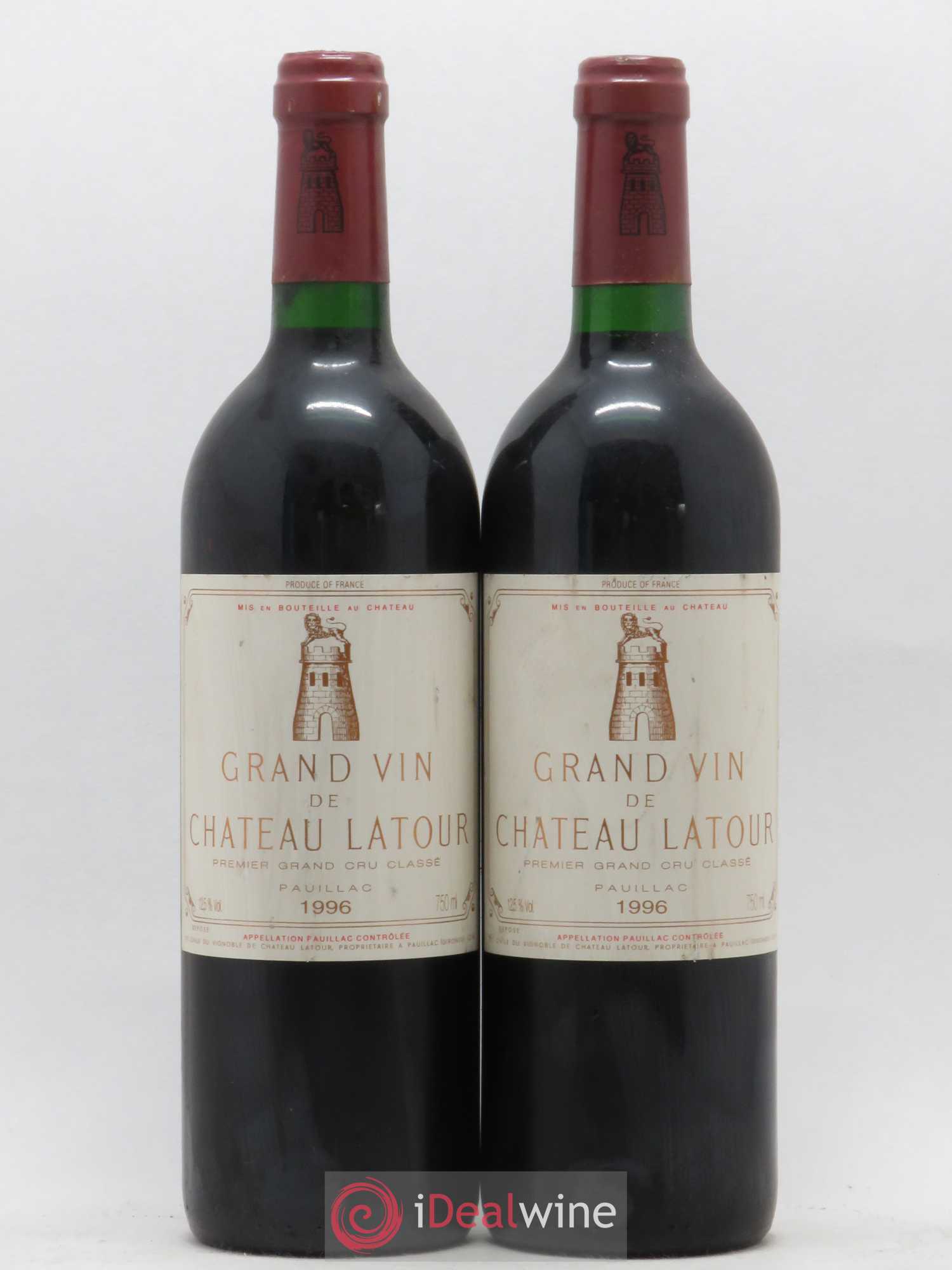 Château Latour 1er Grand Cru Classé 1996 - Lot de 2 bouteilles - 0