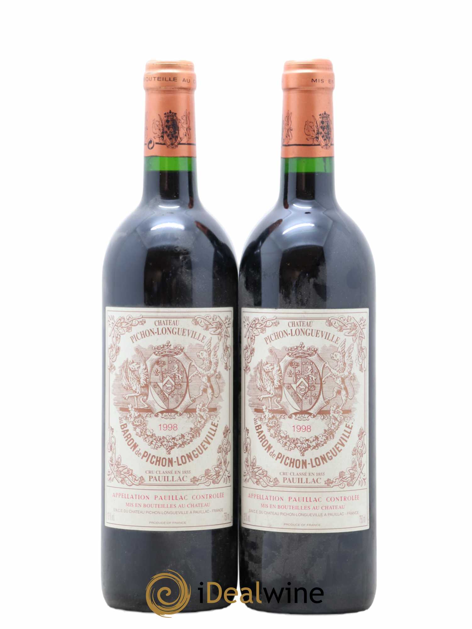 Pichon Longueville Baron 2ème Grand Cru Classé 1998 - Lot de 2 bouteilles - 0