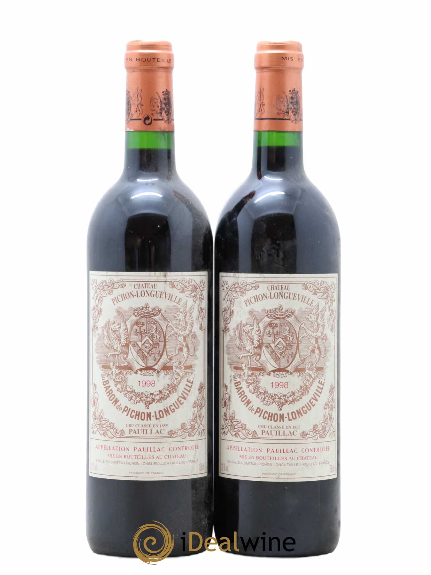Pichon Longueville Baron 2ème Grand Cru Classé 1998 - Lot de 2 bouteilles - 0