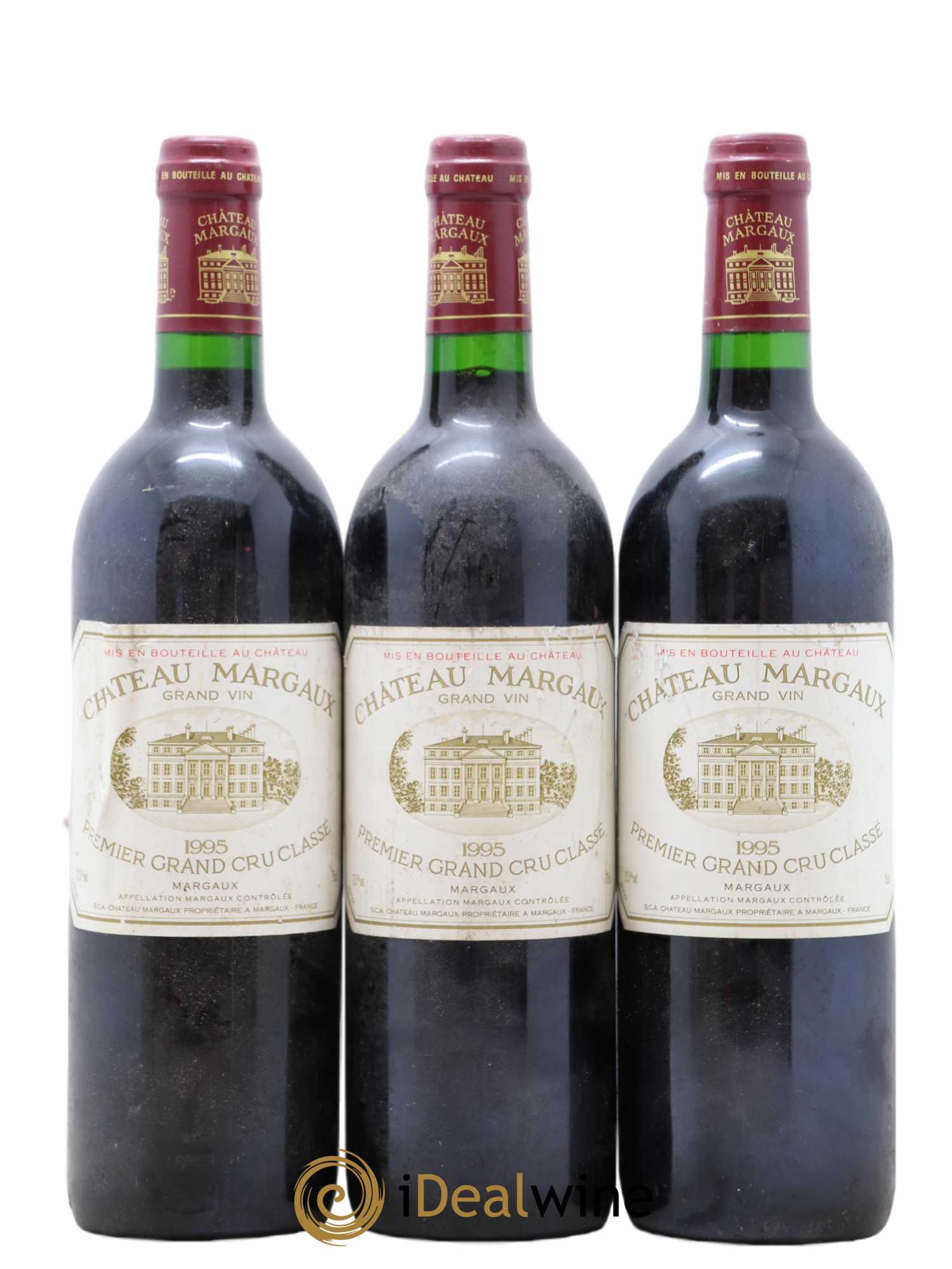 Château Margaux 1er Grand Cru Classé 1995 - Lot of 3 bottles - 0