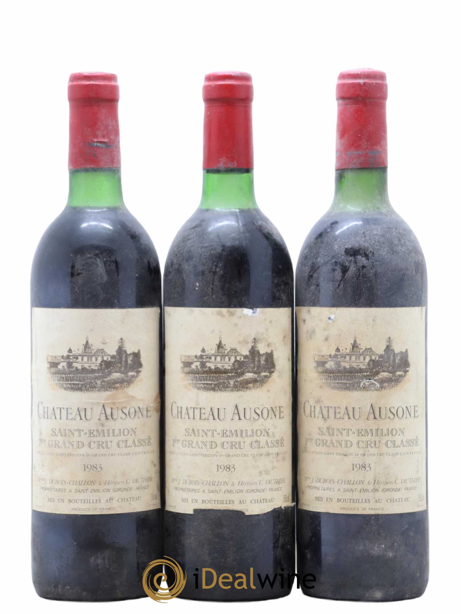 Château Ausone 1er Grand Cru Classé A 1983 - Lot de 3 bouteilles - 0