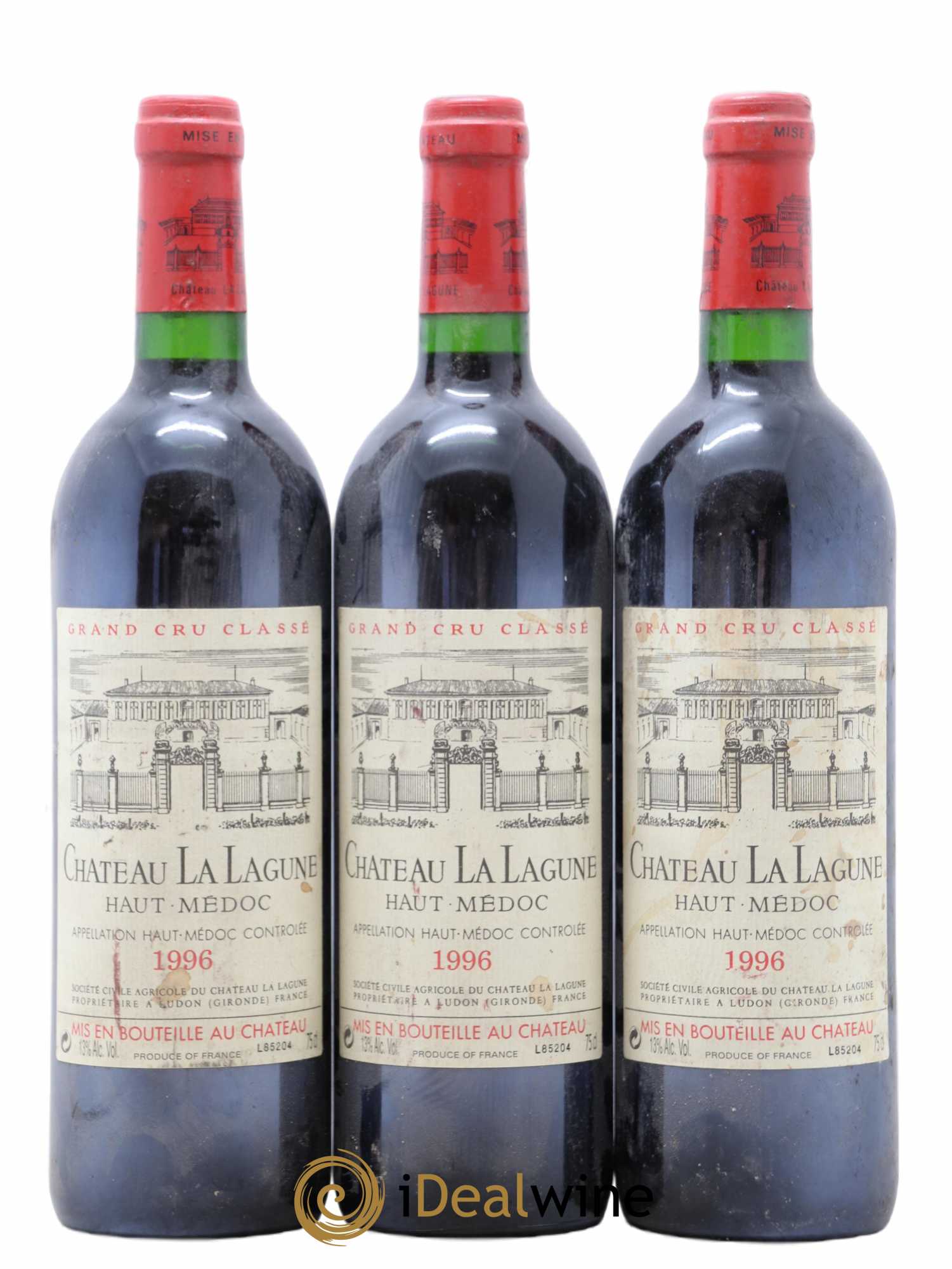 Château la Lagune 3ème Grand Cru Classé 1996 - Lot de 3 bouteilles - 0
