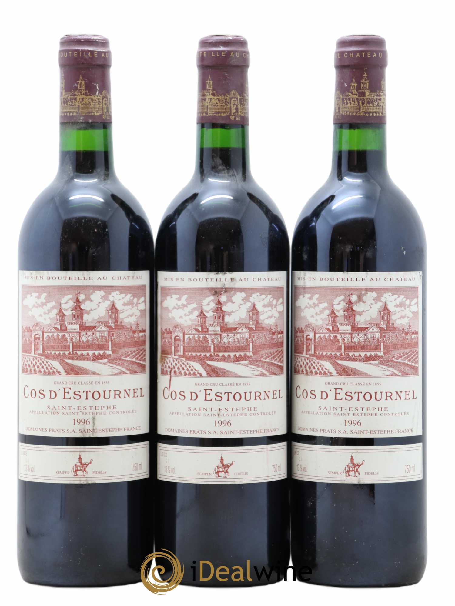 Cos d'Estournel 2ème Grand Cru Classé 1996 - Lot de 3 bouteilles - 0