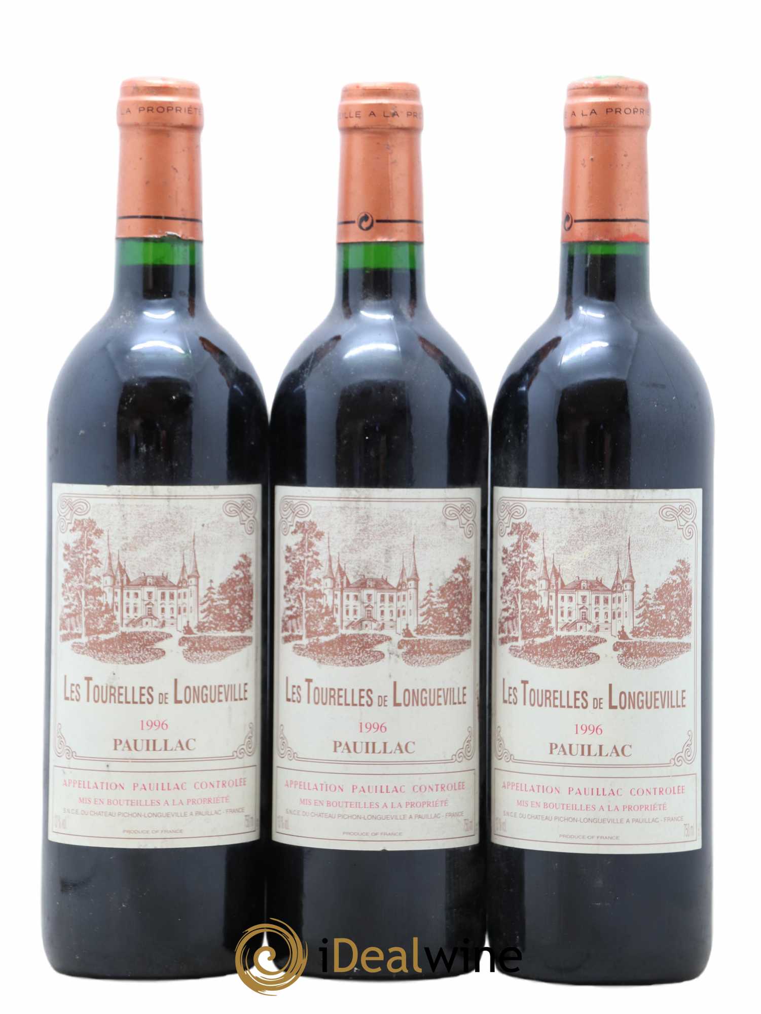 Les Tourelles de Longueville Second Vin 1996 - Lot de 3 bouteilles - 0