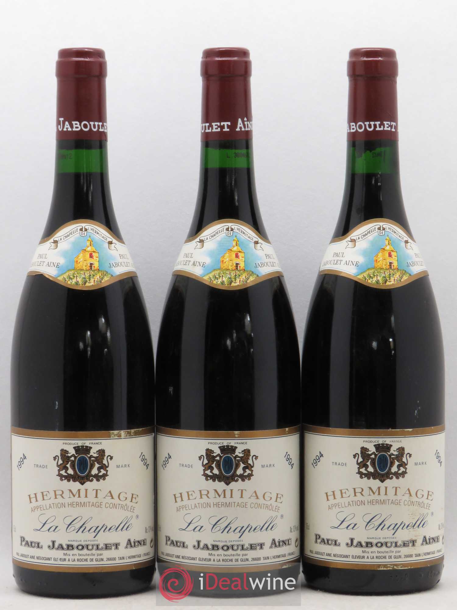 Hermitage La Chapelle Paul Jaboulet Ainé 1994 - Lot de 3 bouteilles - 0
