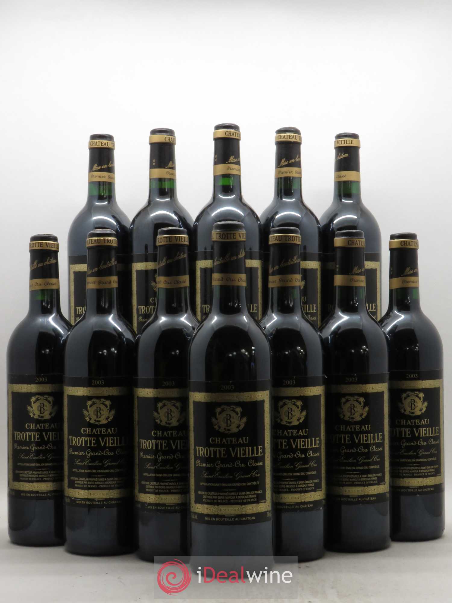 Château Trotte Vieille 1er Grand Cru Classé B 2003 - Lot de 12 bouteilles - 0