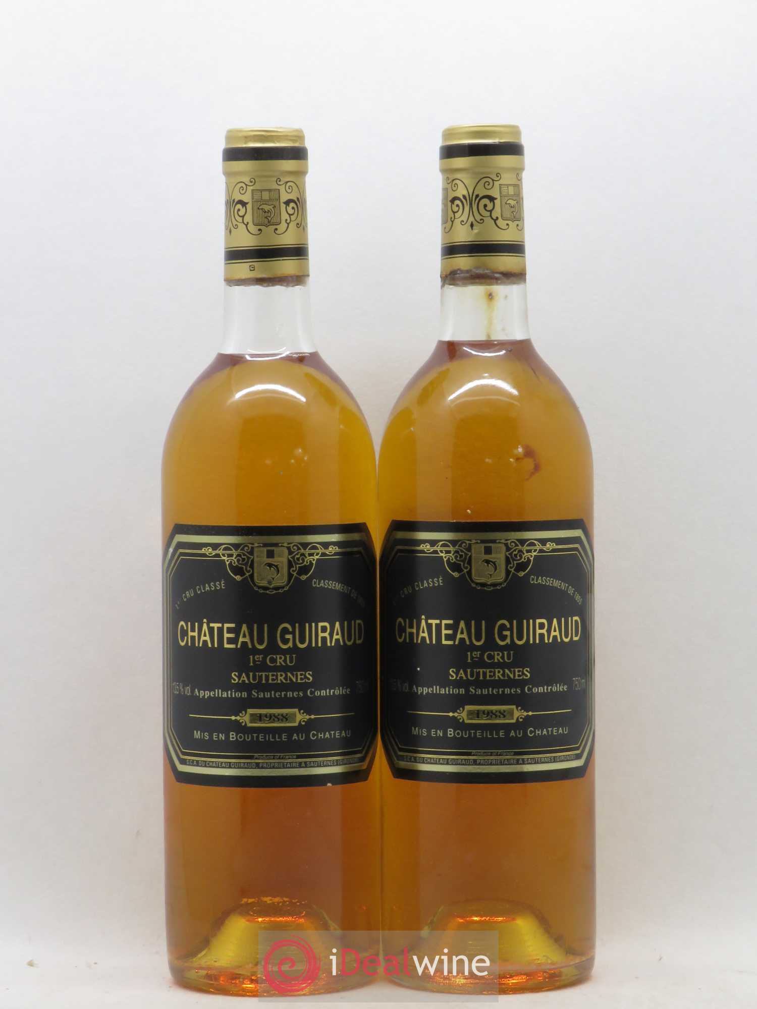 Château Guiraud 1er Grand Cru Classé 1988 - Lotto di 2 bottiglie - 0