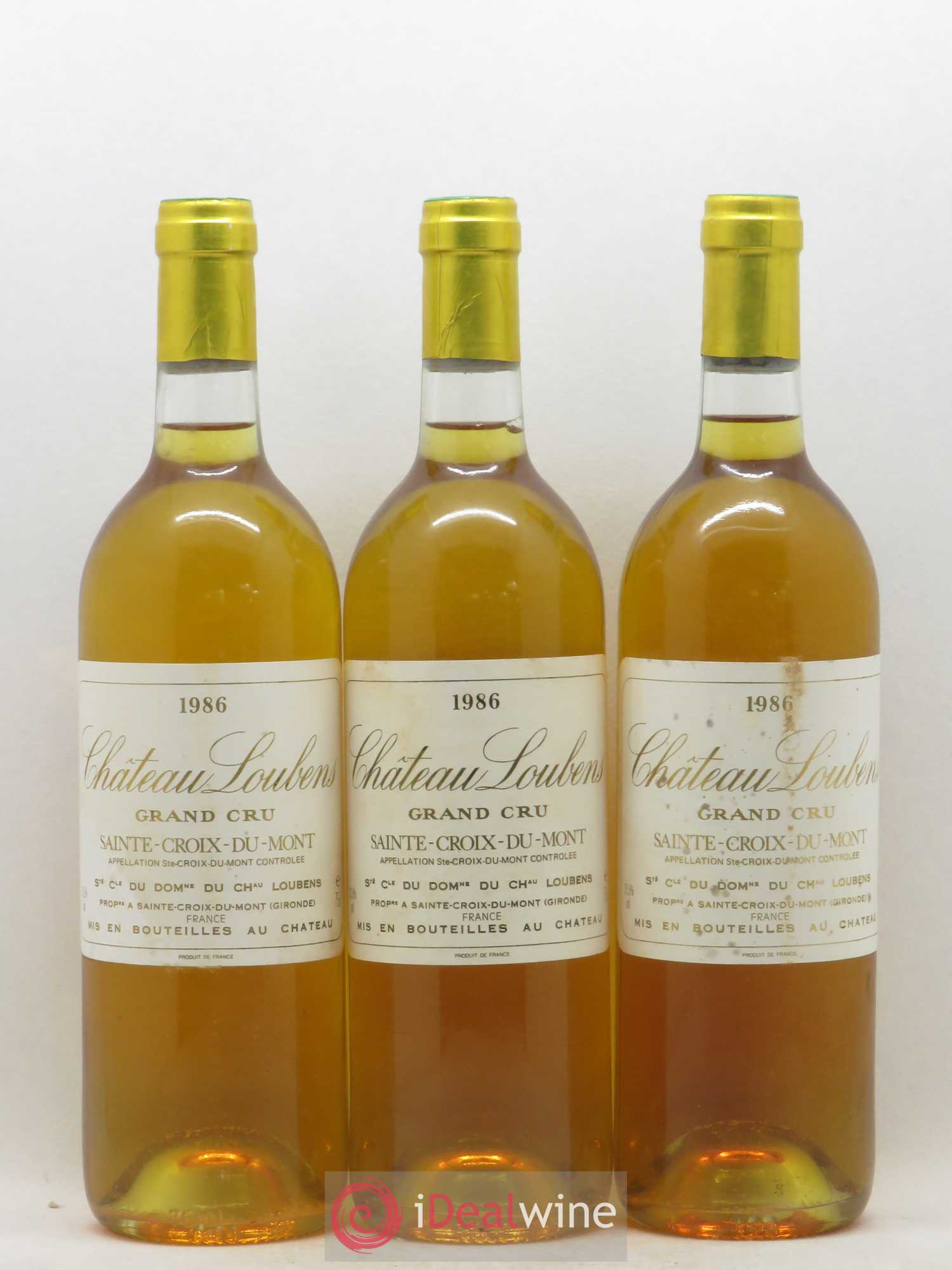 Château Loubens 1986 - Lotto di 3 bottiglie - 0